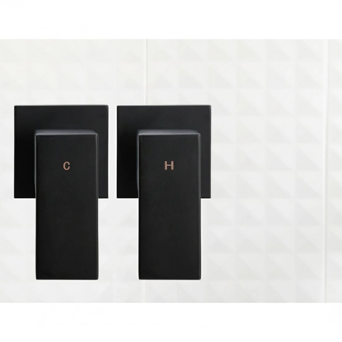 5 Cefito 8'' Rain Shower Head Set Handheld Square High Pressure Twins Tap - Black, 5 of 5