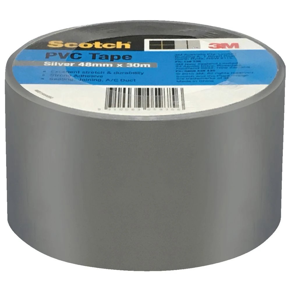 2 Scotch PVC Duct Tape 48mm x 30m Silver, 2 of 2