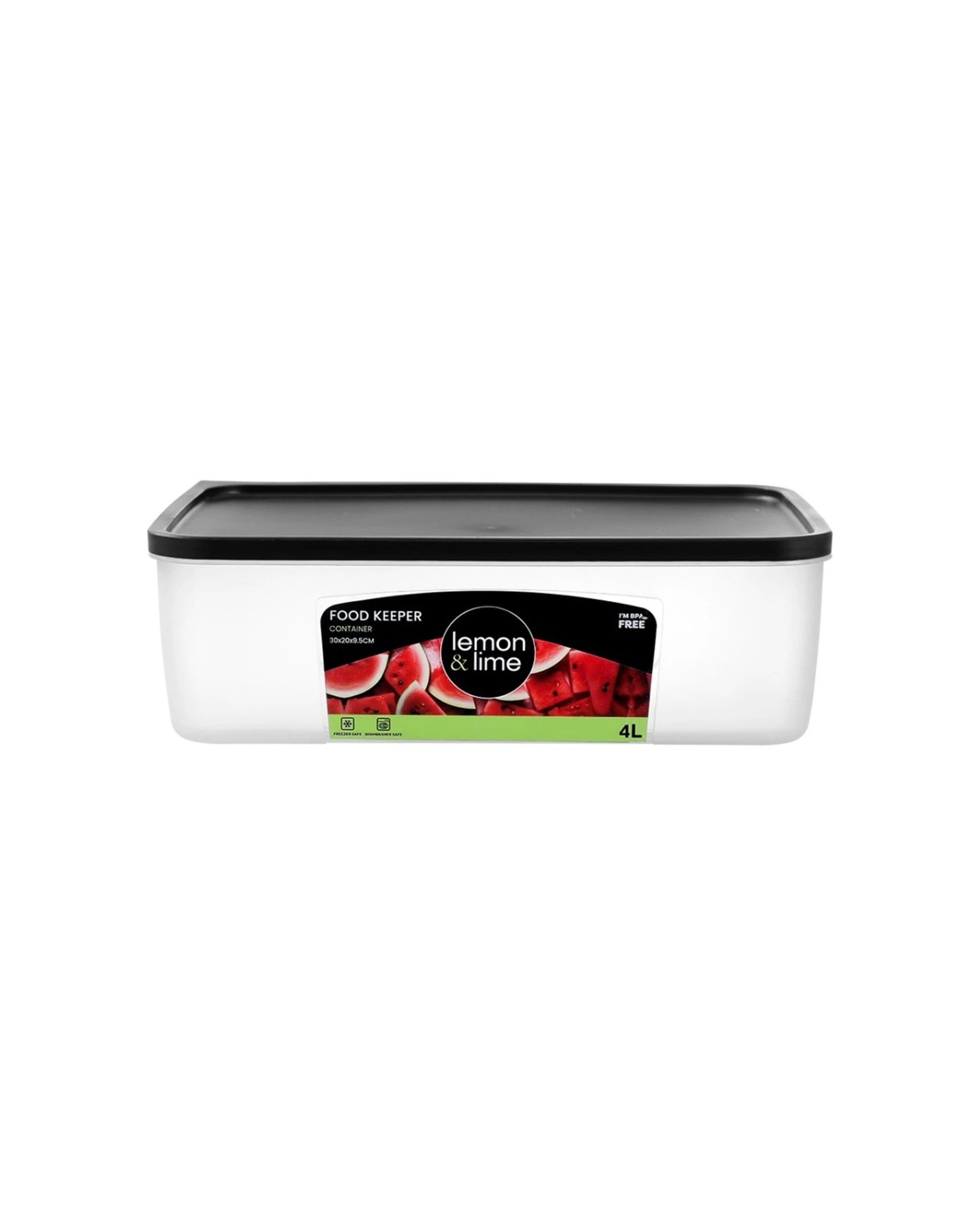4 6PK Lemon & Lime Food Keeper Rectangle Reusable Container 4L - Clear, 4 of 7