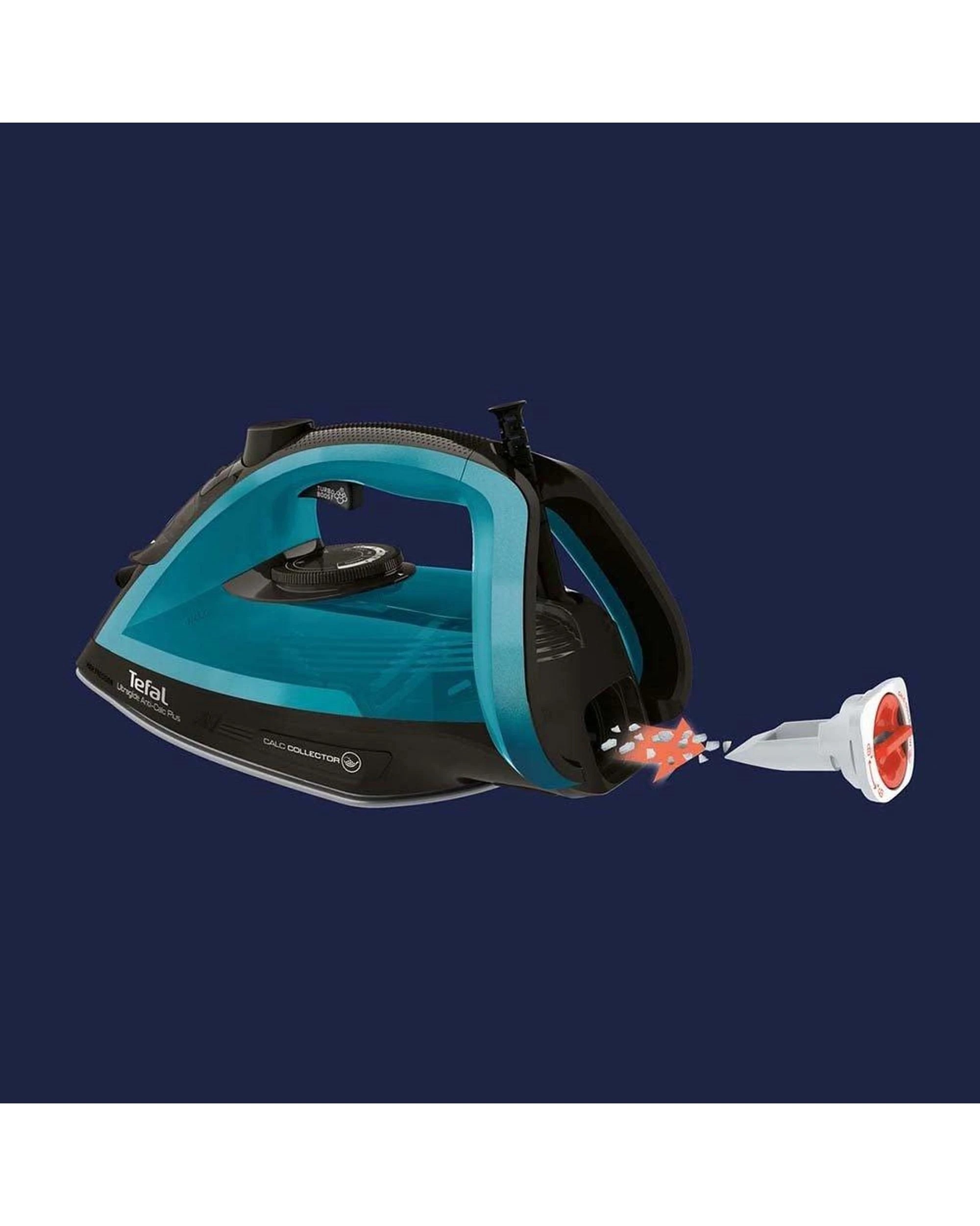 7 Tefal Ultraglide 2400W Anti-Calc Plus Iron - Black/Blue, 7 of 7