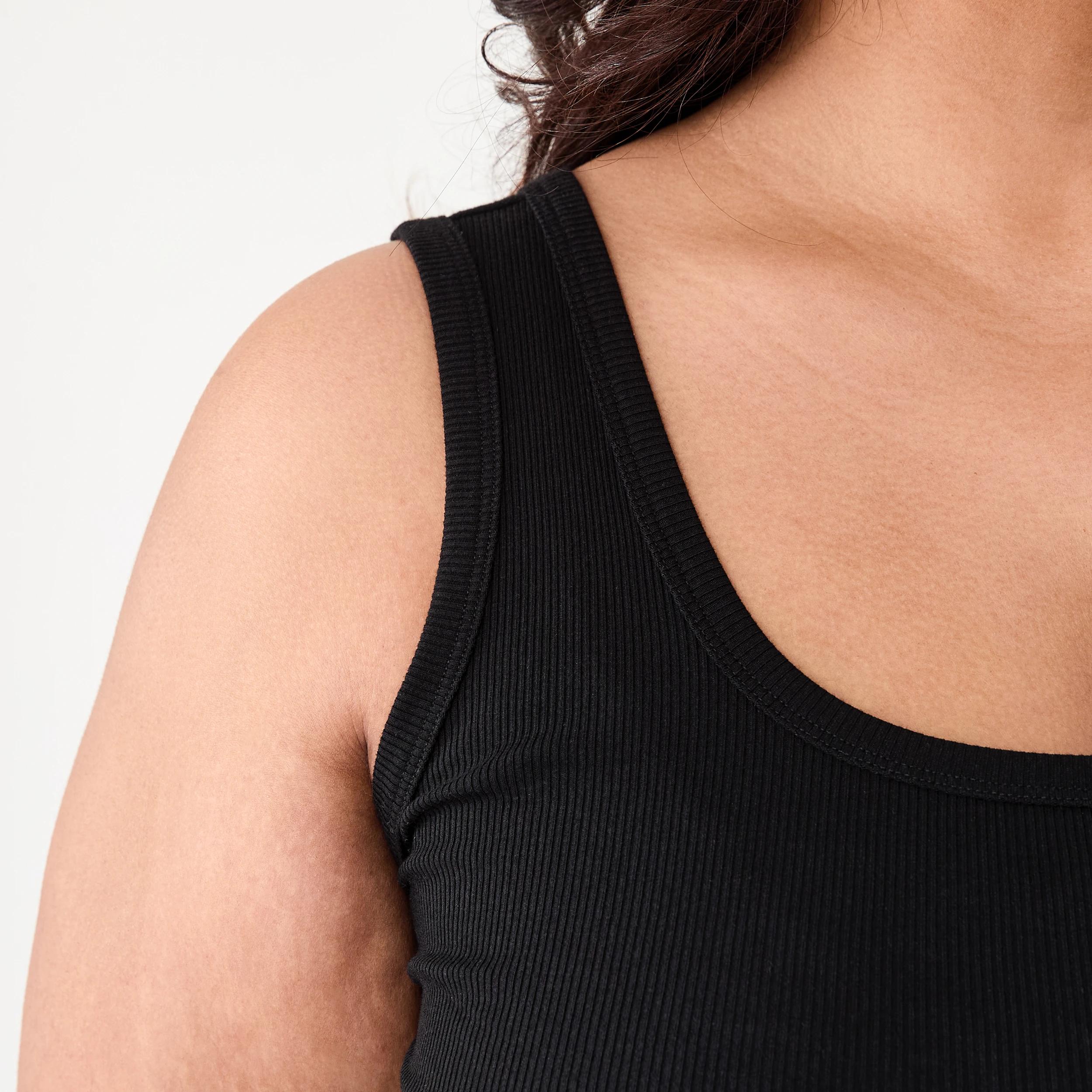 6 Curve Sleeveless Rib Tank Black, 6 of 6