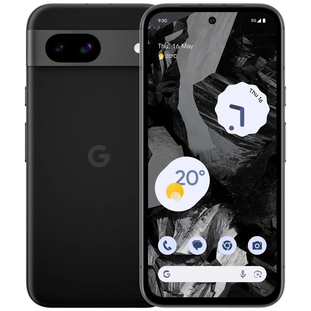 1 Google Pixel 8a 5G Unlocked Smartphone 128GB Obsidian, 1 of 10