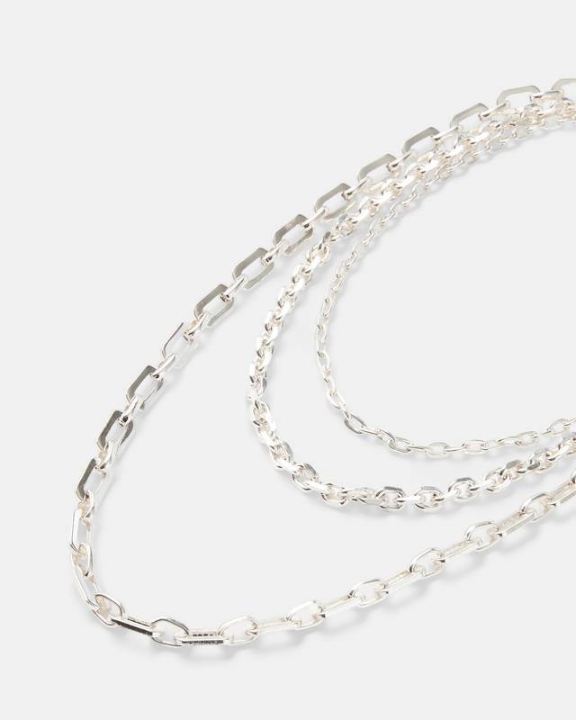 3 Pack Chain Necklace - Silver 