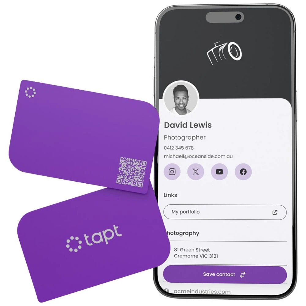 1 Tapt Lite Digital Business Card Purple, 1 of 2