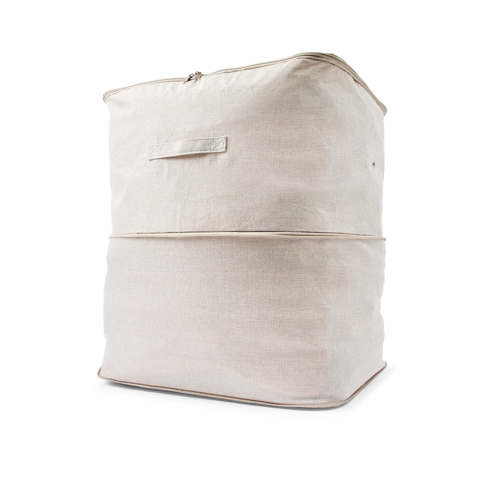 1 Linen Look Extra Large Expandable Storage Bag, 1 of 10