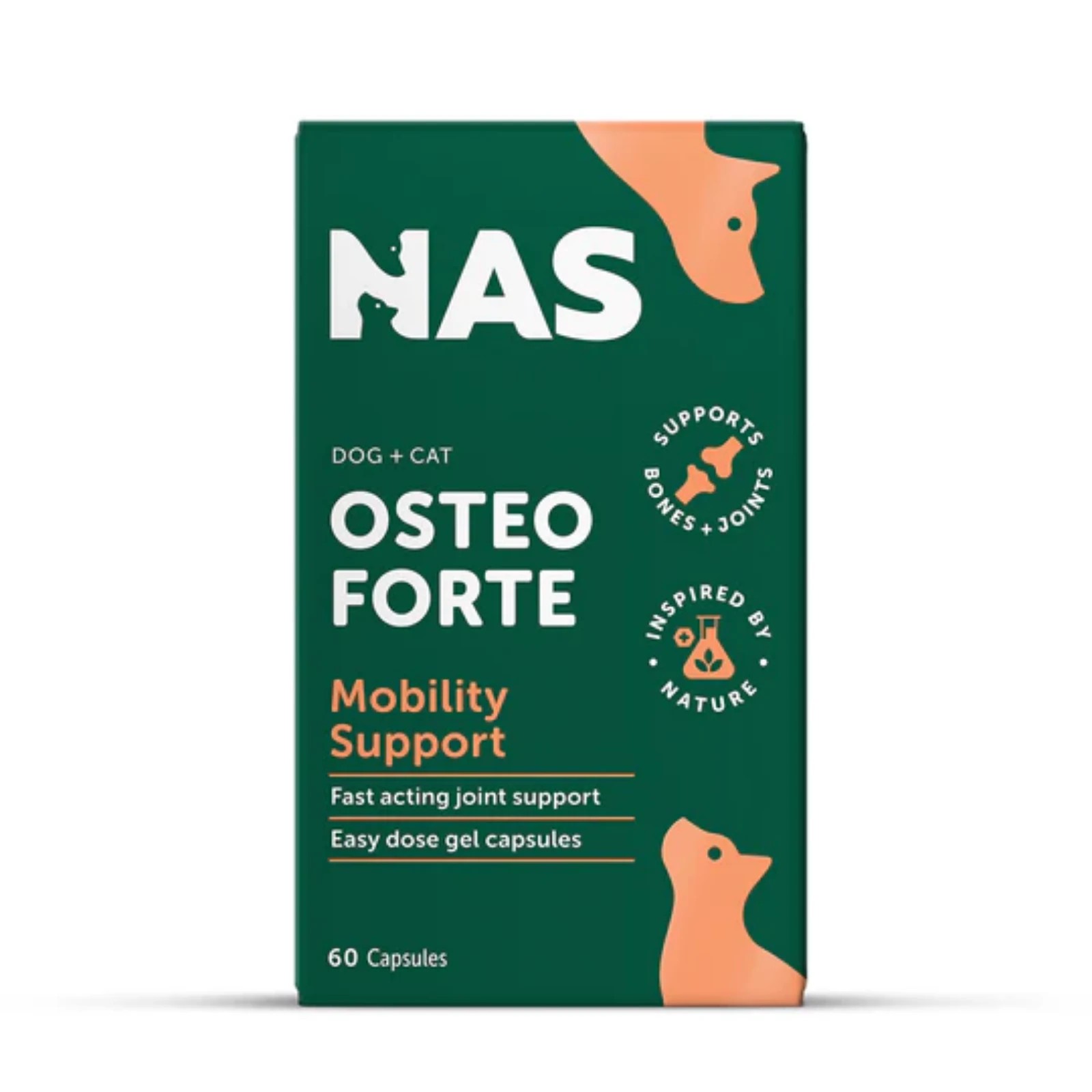 1 Natural Animal Solutions Osteoforte For Dogs And Cats 60 Caps, 1 of 2