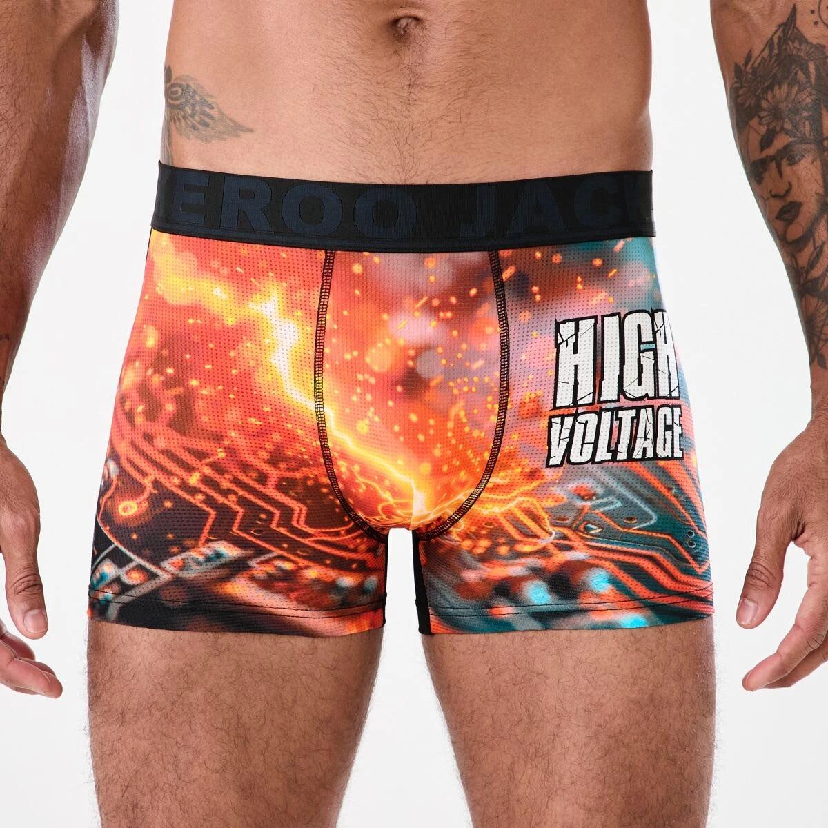 2 3 Pack Jackeroo Print Mesh Trunks HIGH VOLTAGE, 2 of 7