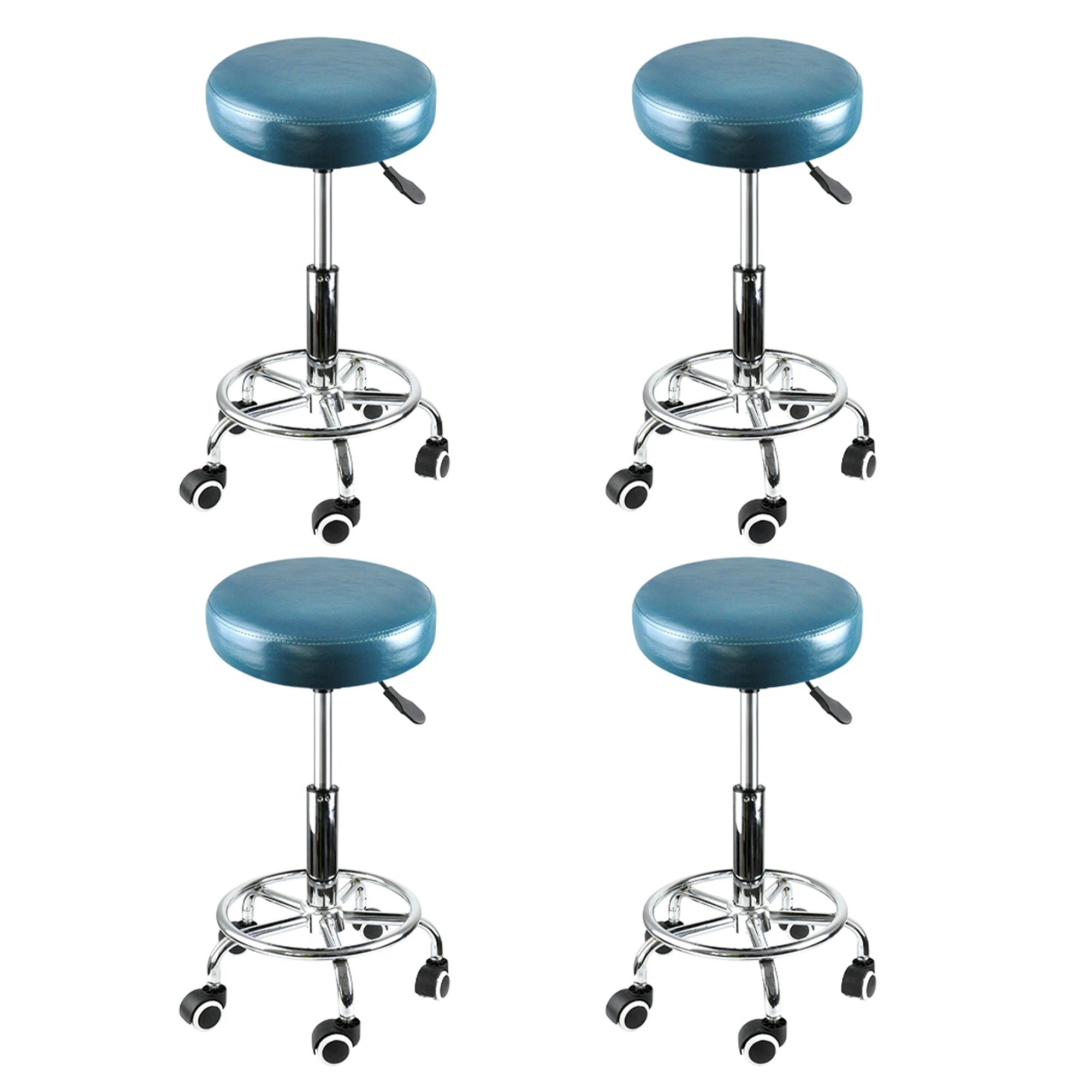 1 Levede 4x Swivel Bar Stools  Teal, 1 of 7