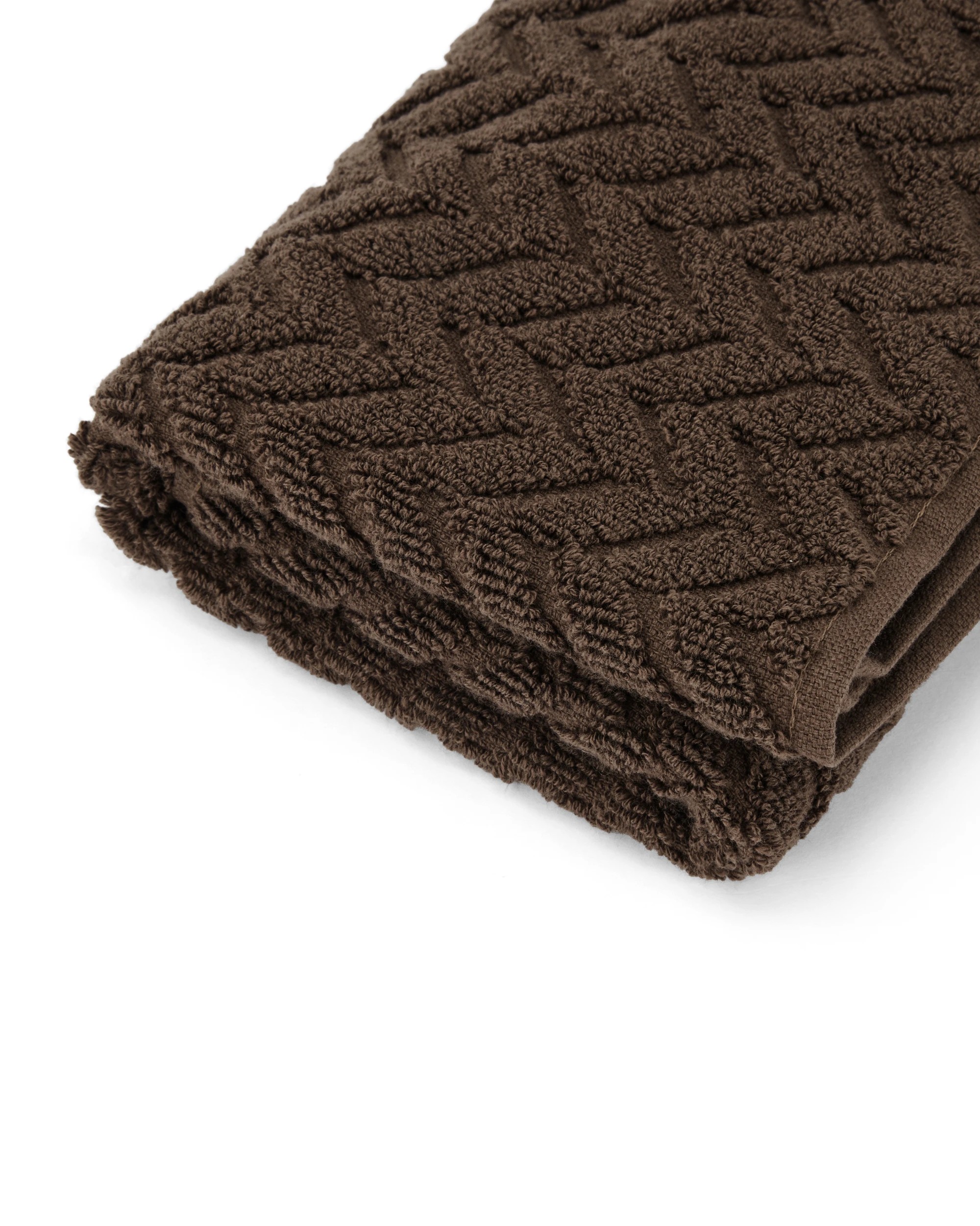 4 Chevron Cotton Hand Towel - Chocolate, 4 of 6