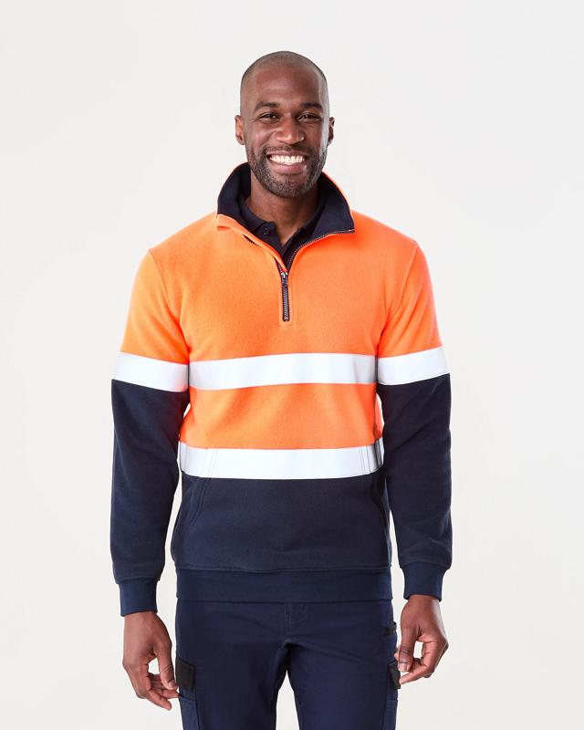 Workwear Hi-Vis 1/4 Zip Reflective Pull