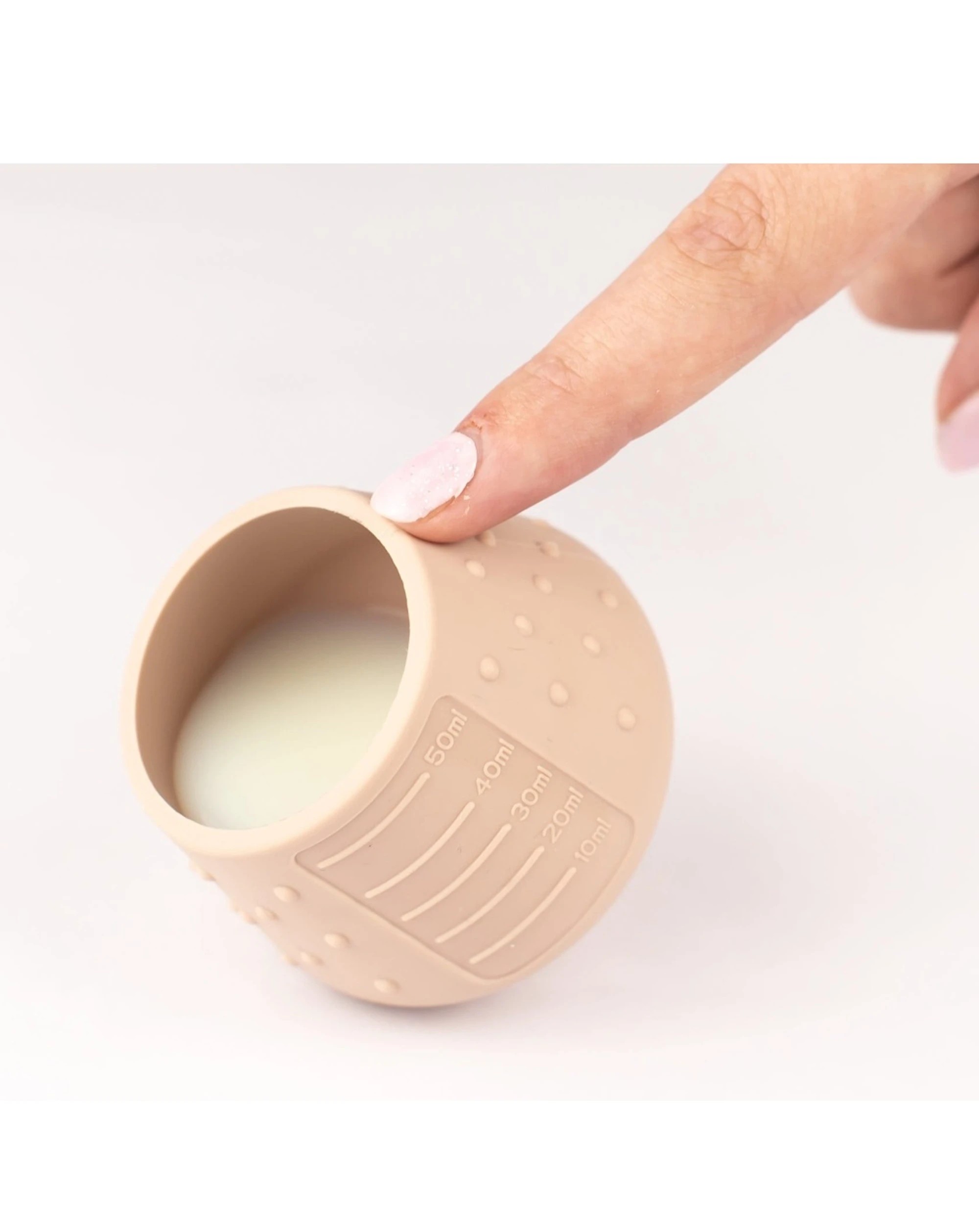 3 Easytots Dinky Toddler Drinking Cup Extra Small Open Rounded Bottom 50ml - Brown, 3 of 3