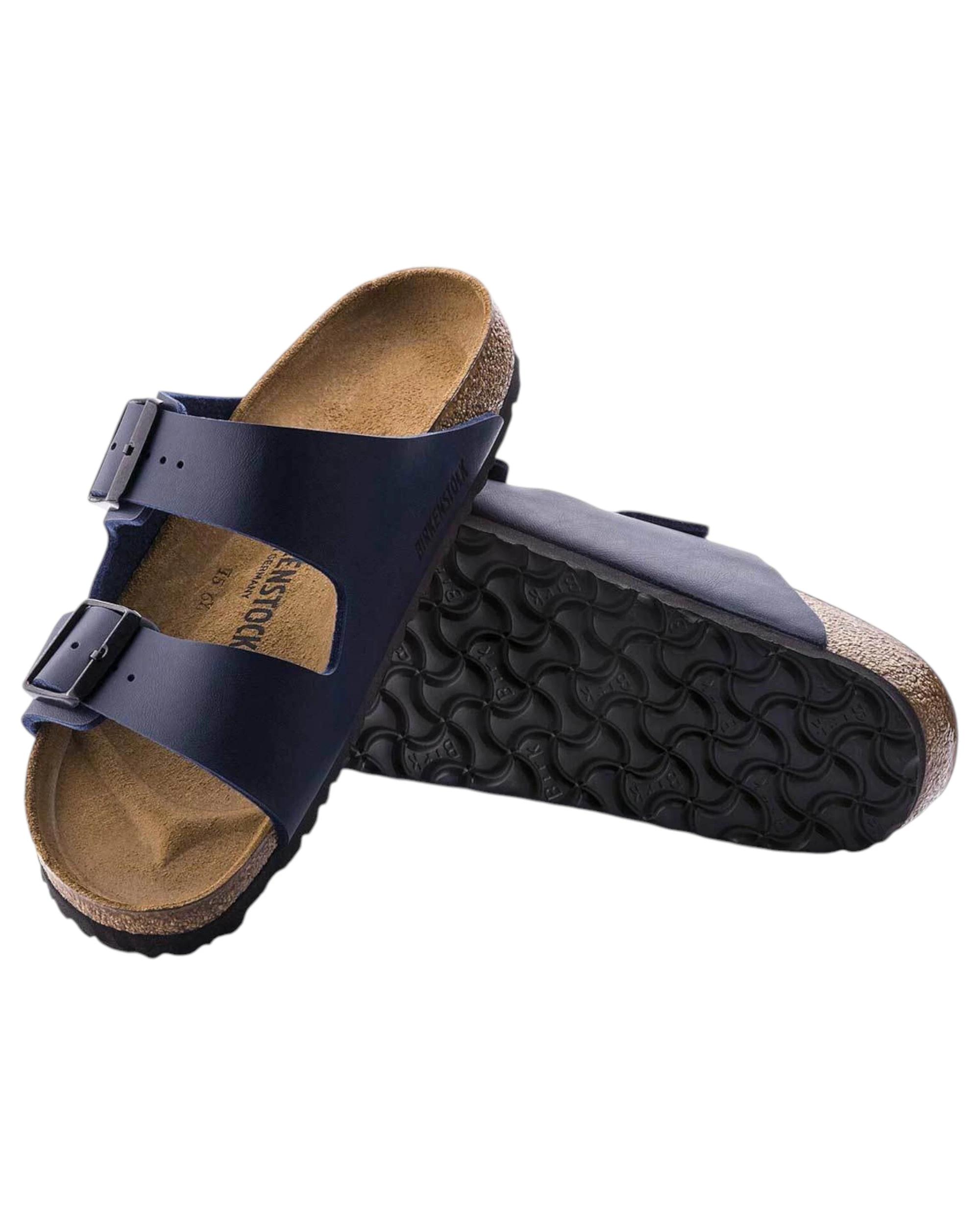 6 Birkenstock Unisex Arizona Birko-Flor Slip On Sandals BLUE, 6 of 6