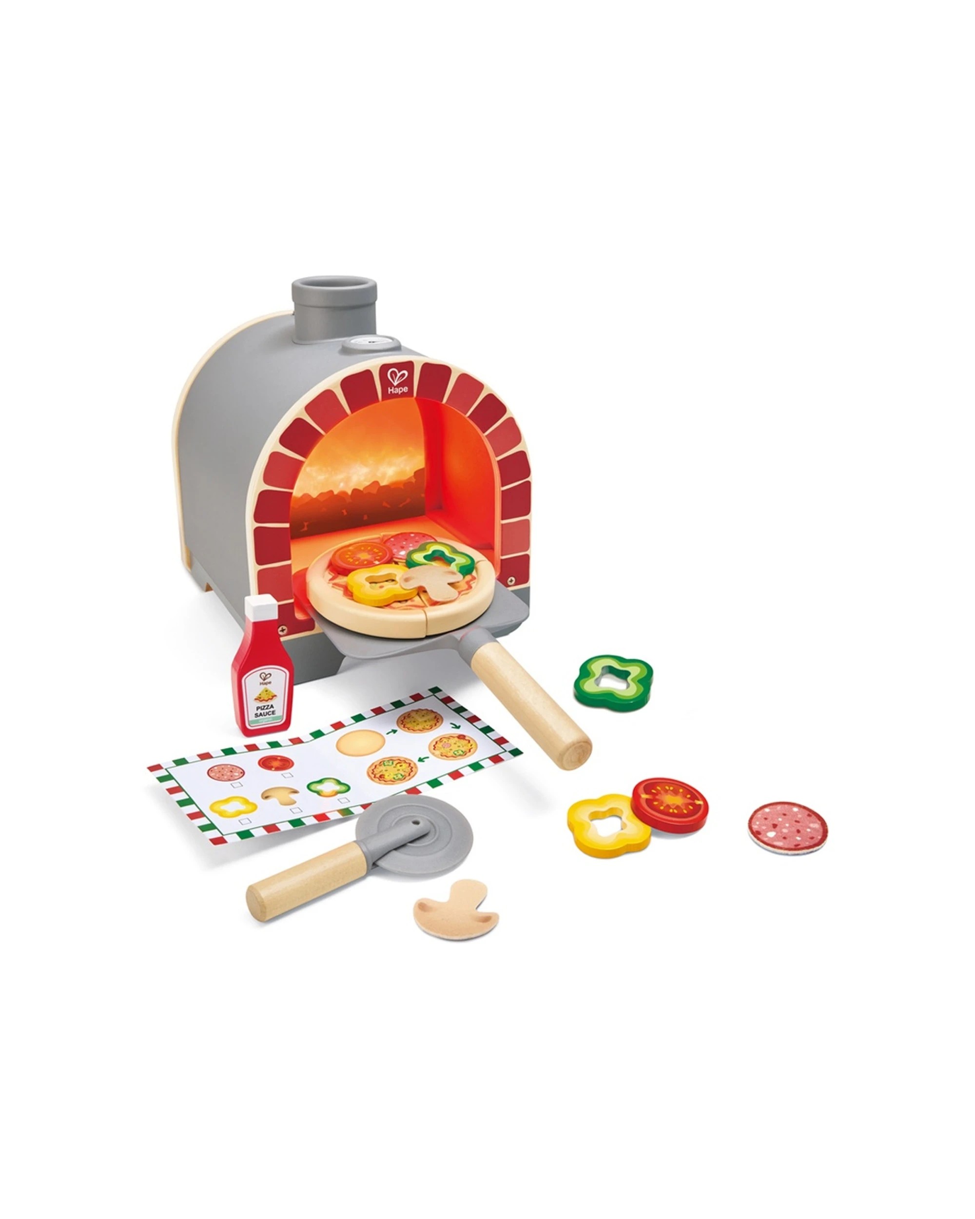 3 Hape Pizza Oven Toy With Lights And Sounds Kids 3D Activity - Multi, 3 of 6
