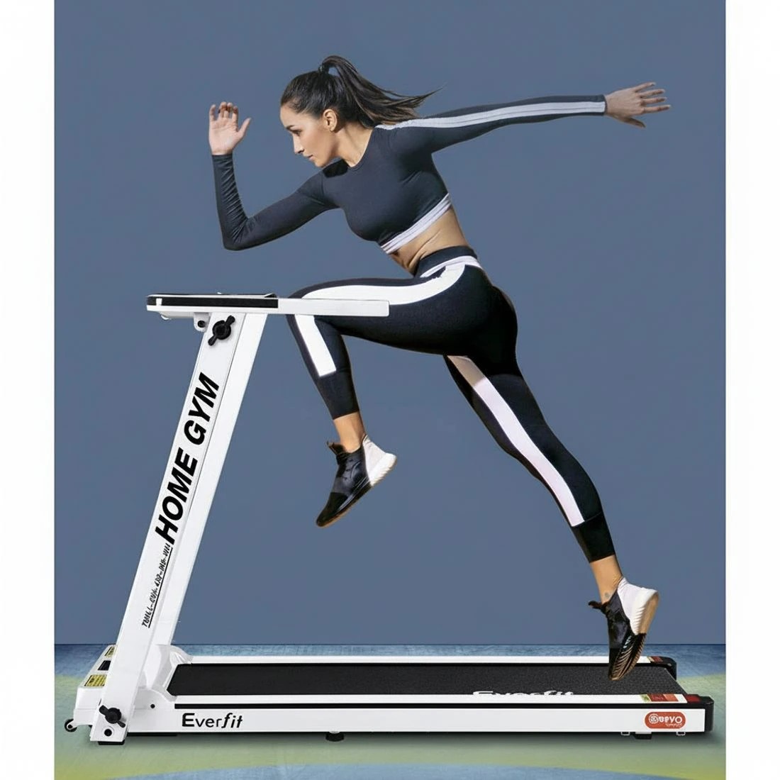 6 Everfit Treadmill Electric Home Gym Fitness Exercise Fully Foldable 420mm - White, 6 of 7