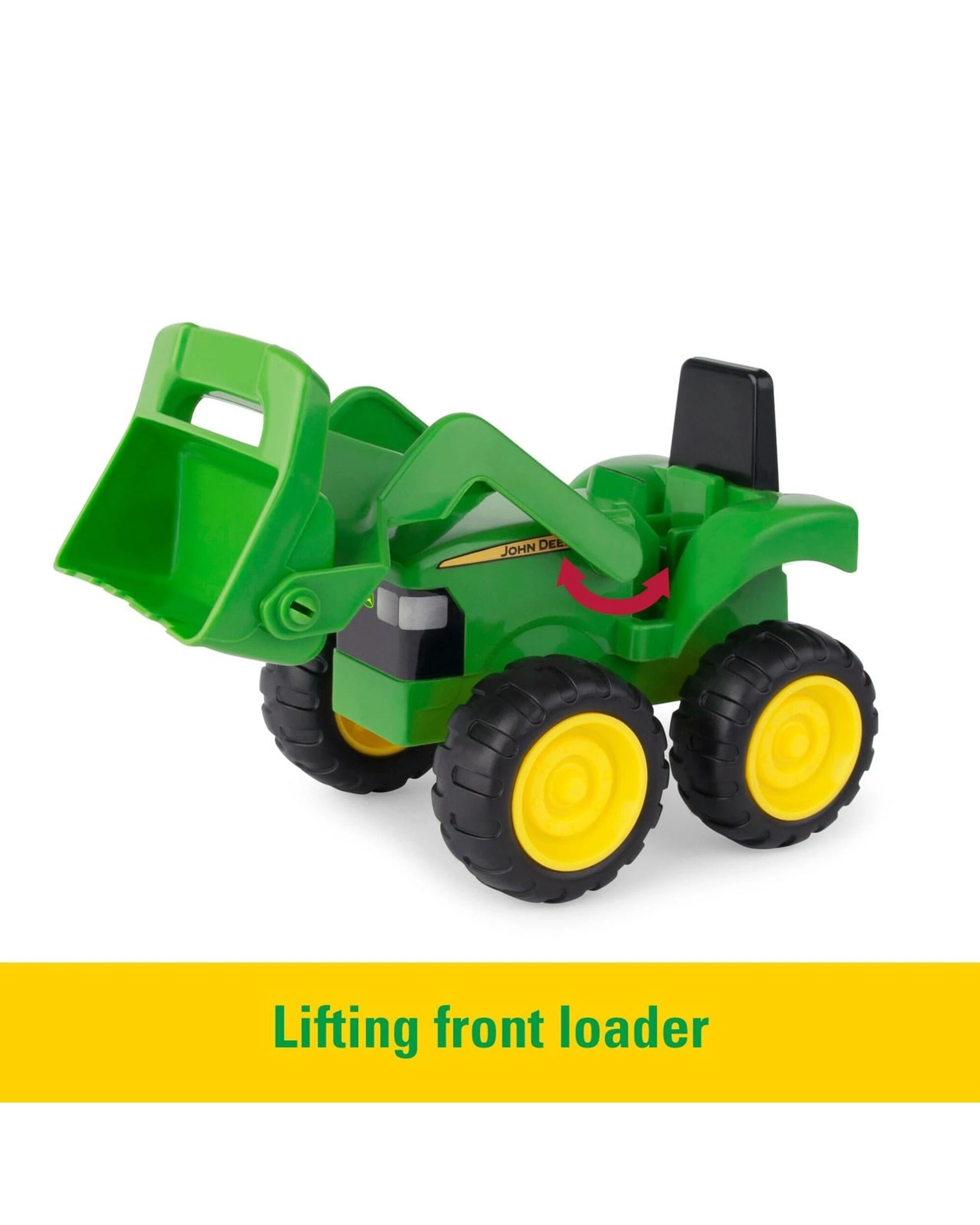 2 John Deere Kids Sandbox Toy Set with Tractor, Bucket, and Shovel, 2 of 5
