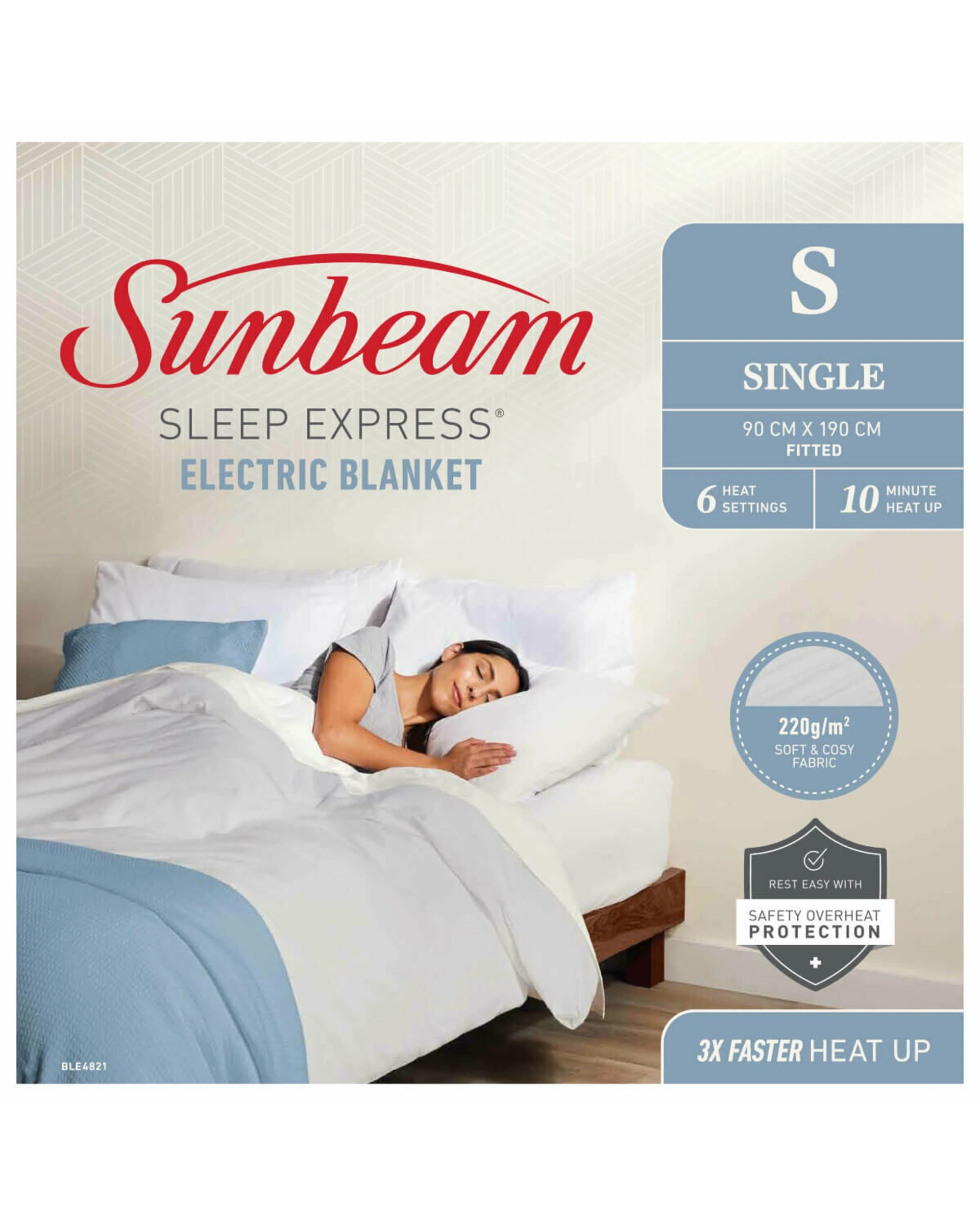 4 Sunbeam Sleep Express Single Fitted Electric Blanket Single - WHITE, 4 of 5