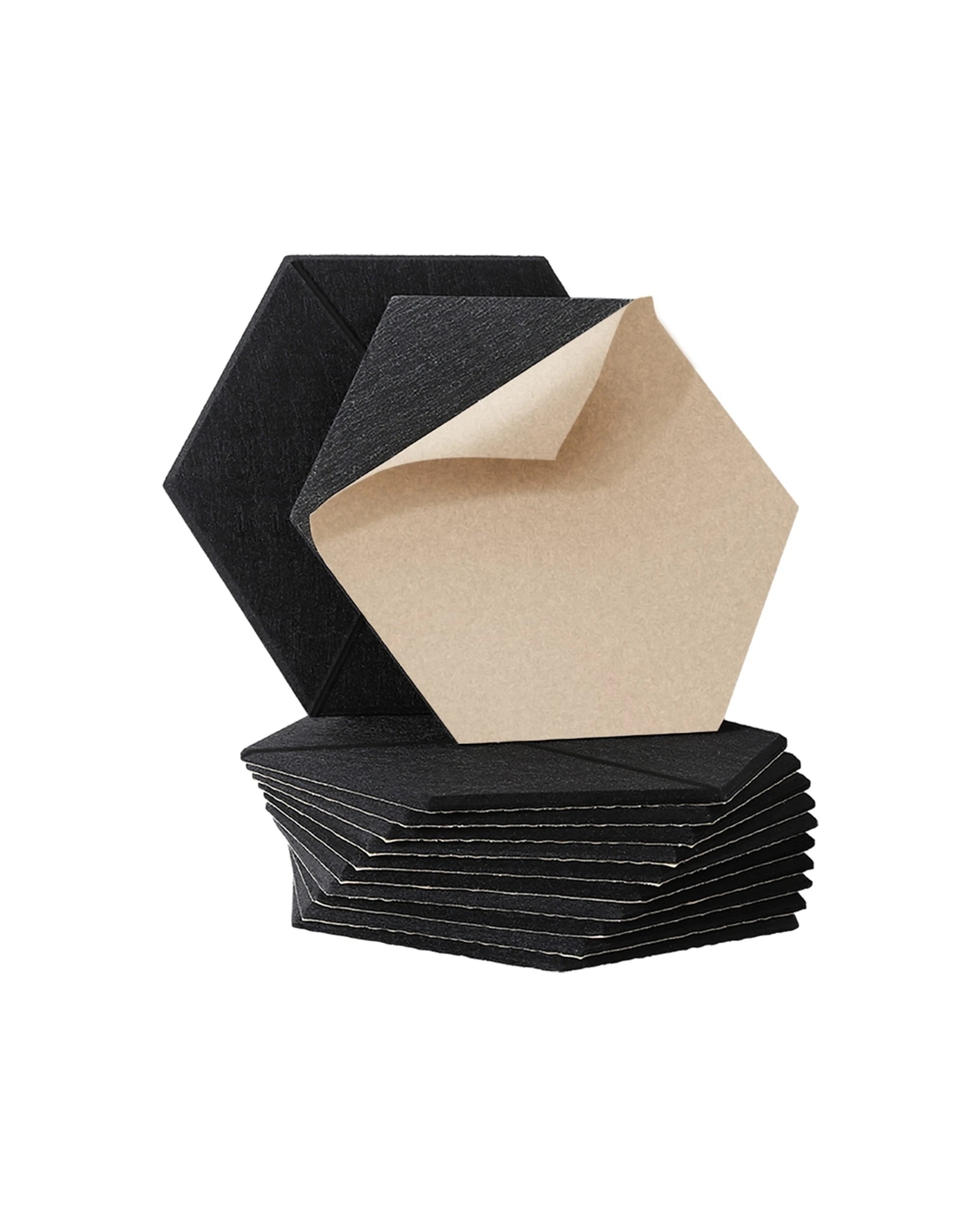 1 Alpha Acoustic Foam 12pcs 35x30x0.9cm Soundproof Absorption Panel Adhesive - Black, 1 of 6