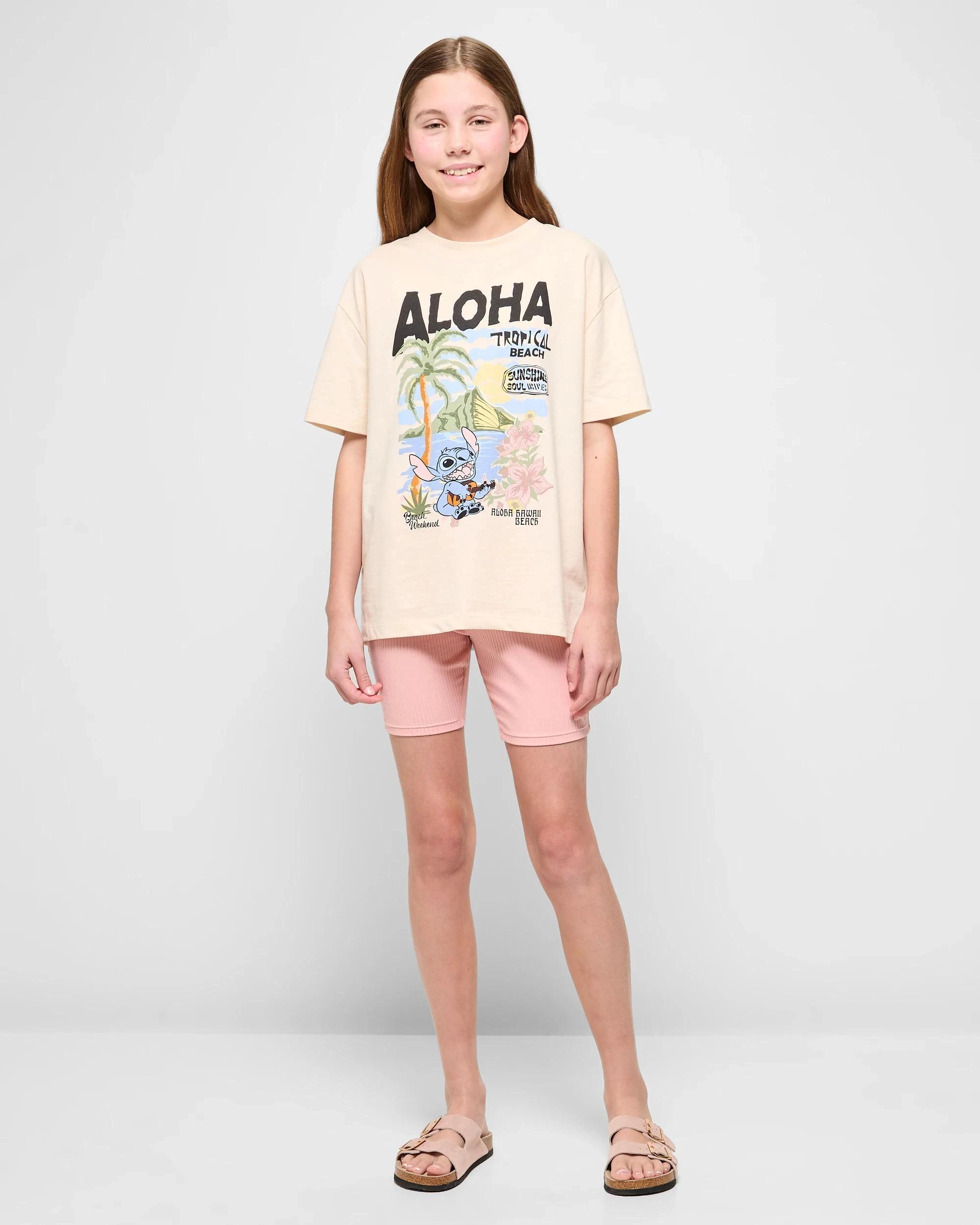 2 Australian Cotton Disney Lilo & Stitch T-shirt CREAM, 2 of 5