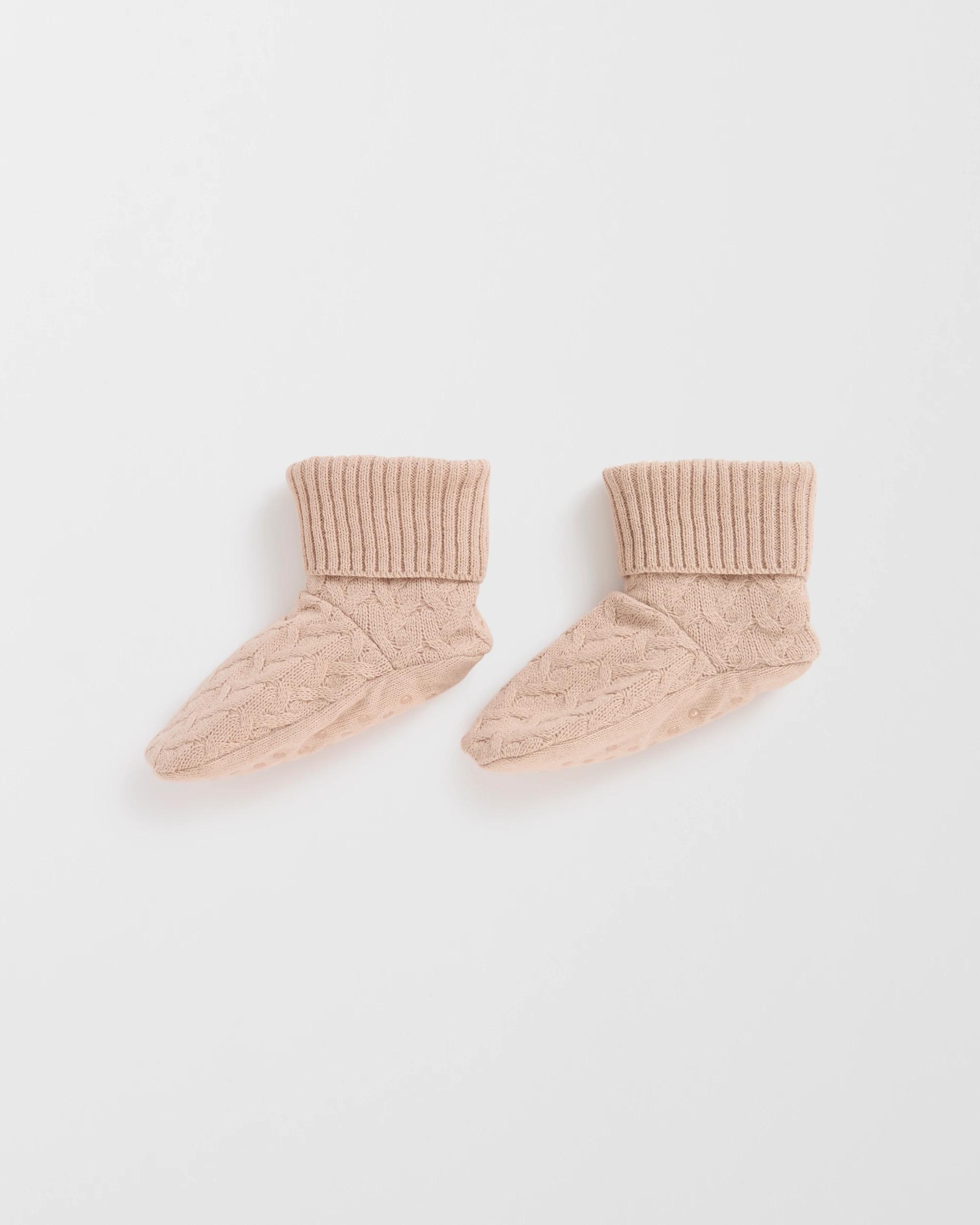 1 Target Woman Crew Knit Boot Socks OATMEAL, 1 of 3