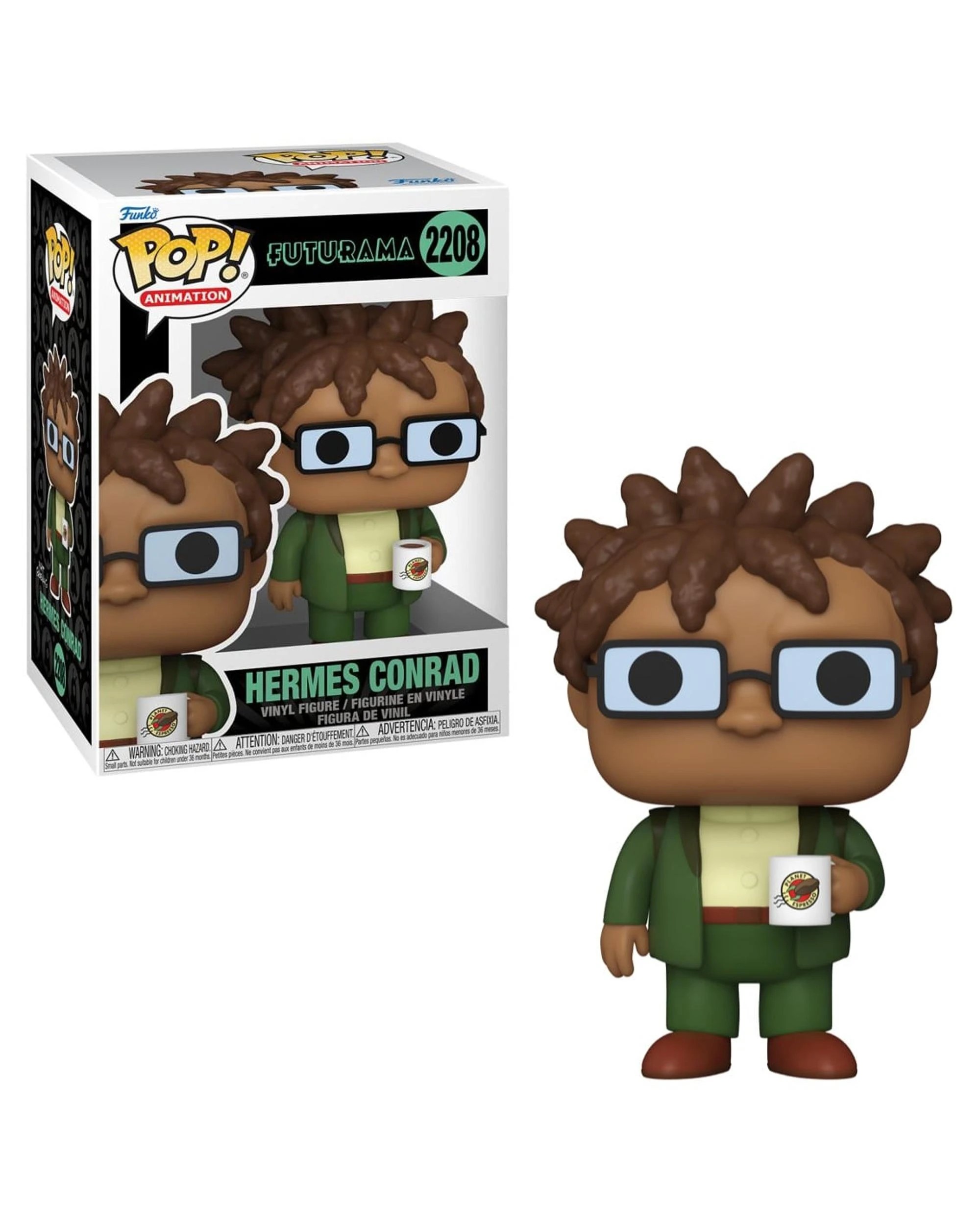 1 Futurama Hermes Conrad with Mug Funko POP! Vinyl, 1 of 3