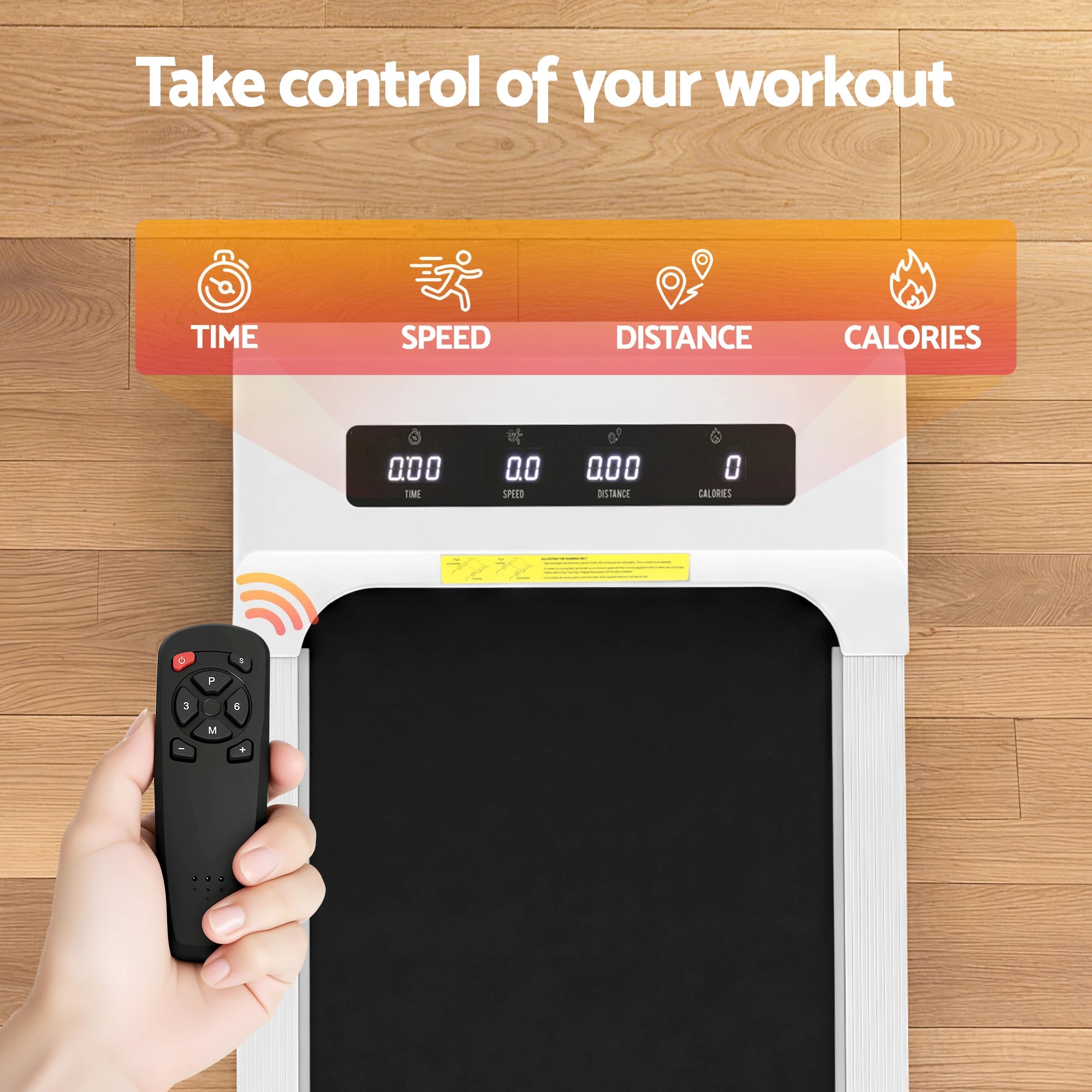 5 Everfit Treadmill Electric Walking Pad Under Desk Home Gym Fitness 360mm - White, 5 of 7