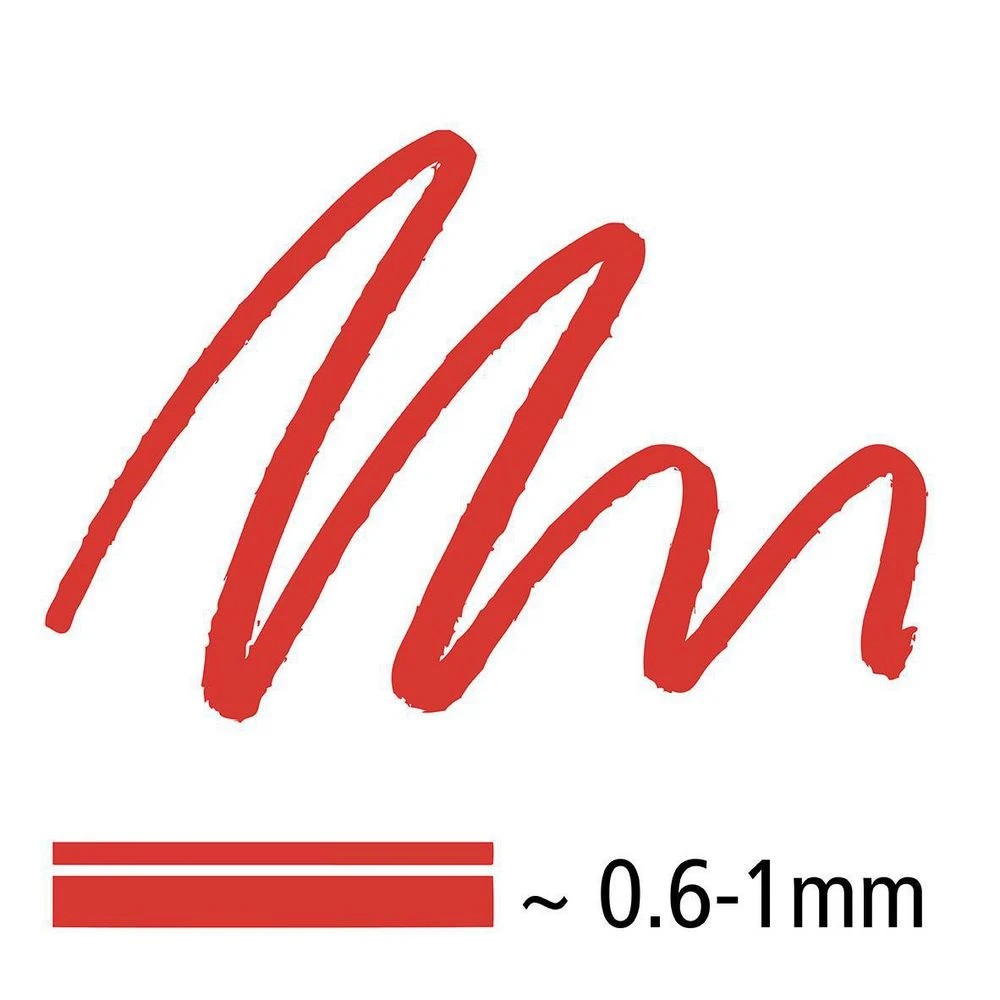 3 Staedtler Lumocolour Duo Permanent Pen Red, 3 of 3