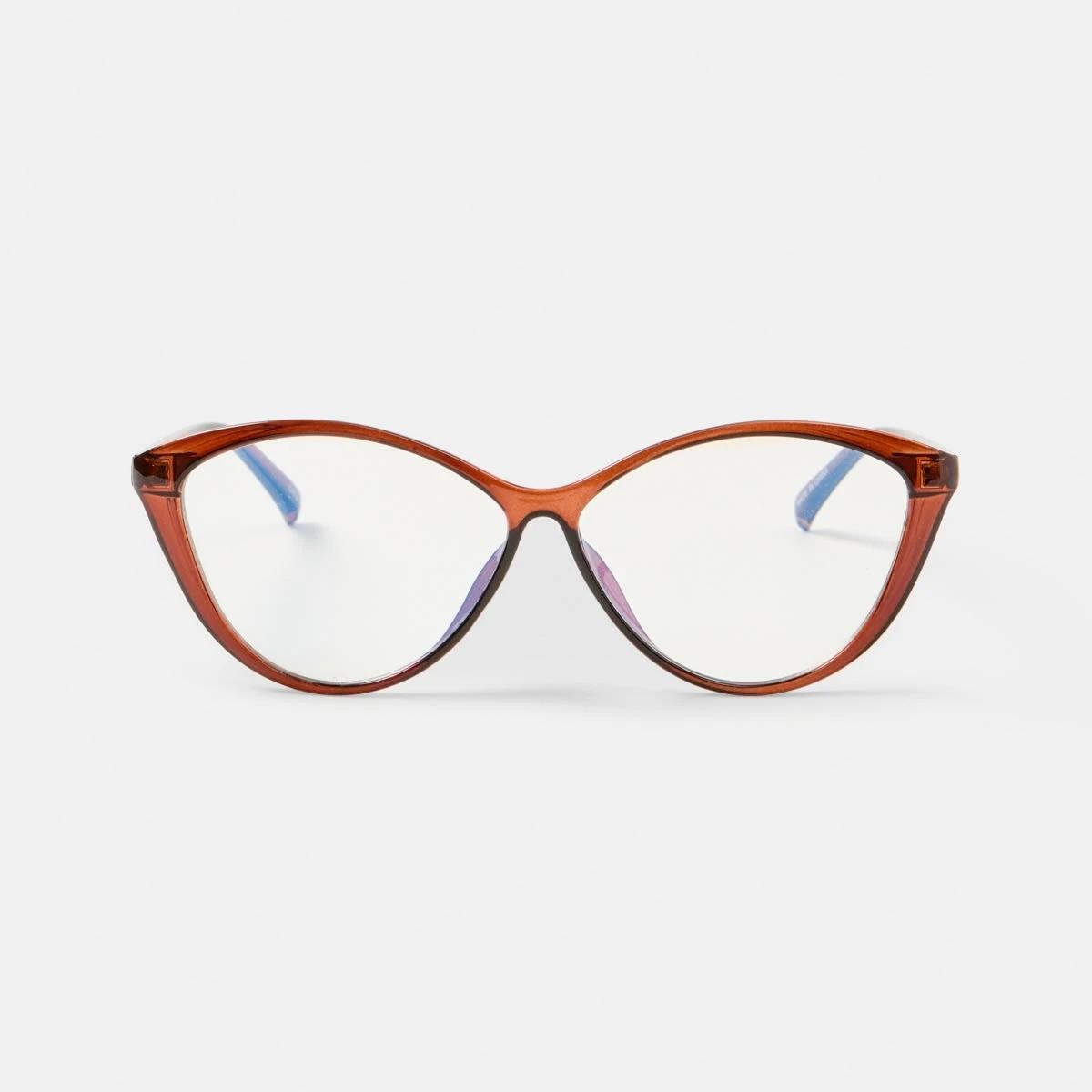 1 Cat Eye Blue Light Glasses Brown, 1 of 6