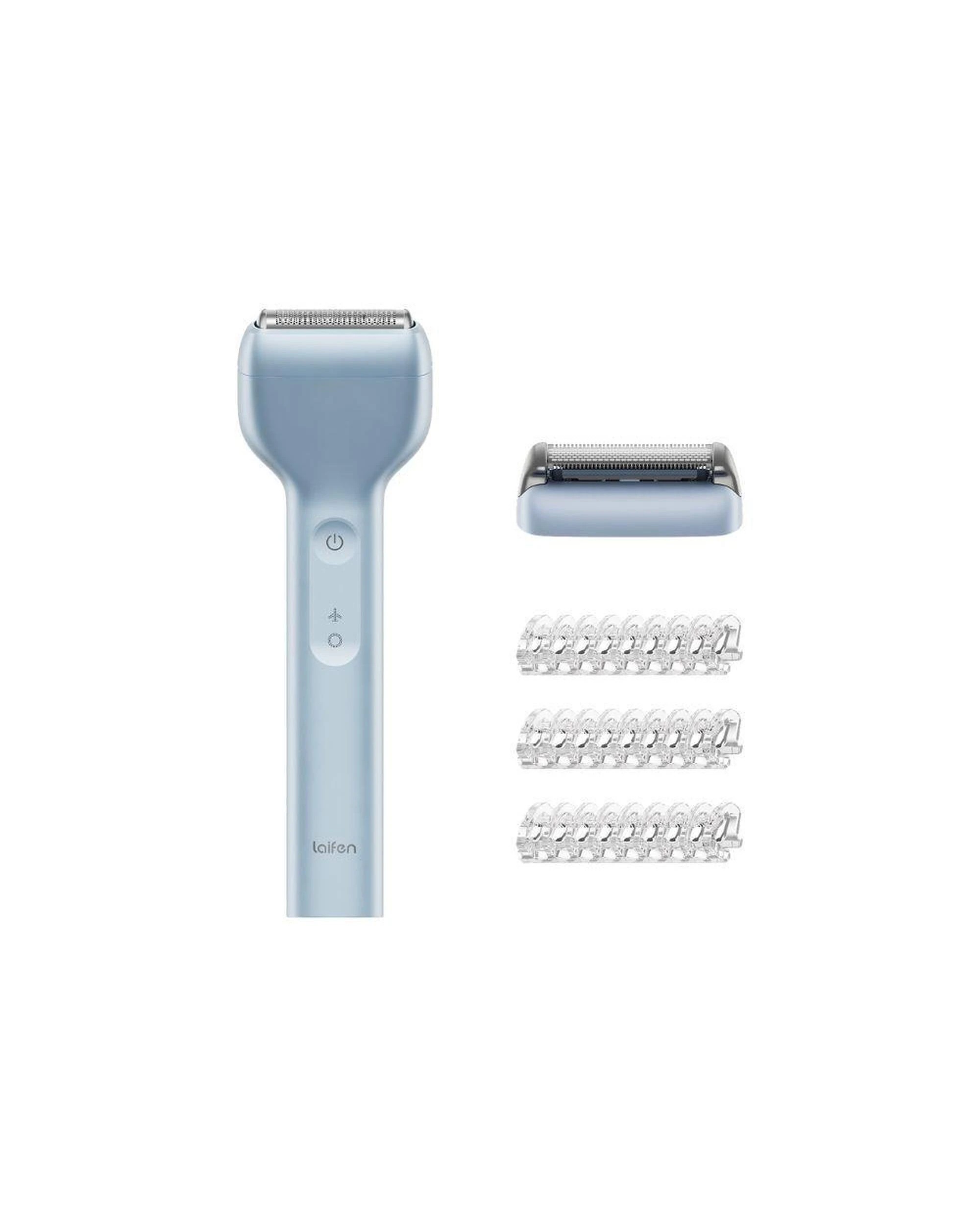 2 Laifen T1 Pro Electric Shaver Blue with Trimmer Heads Guards USB C Charging and Accessories, 2 of 3