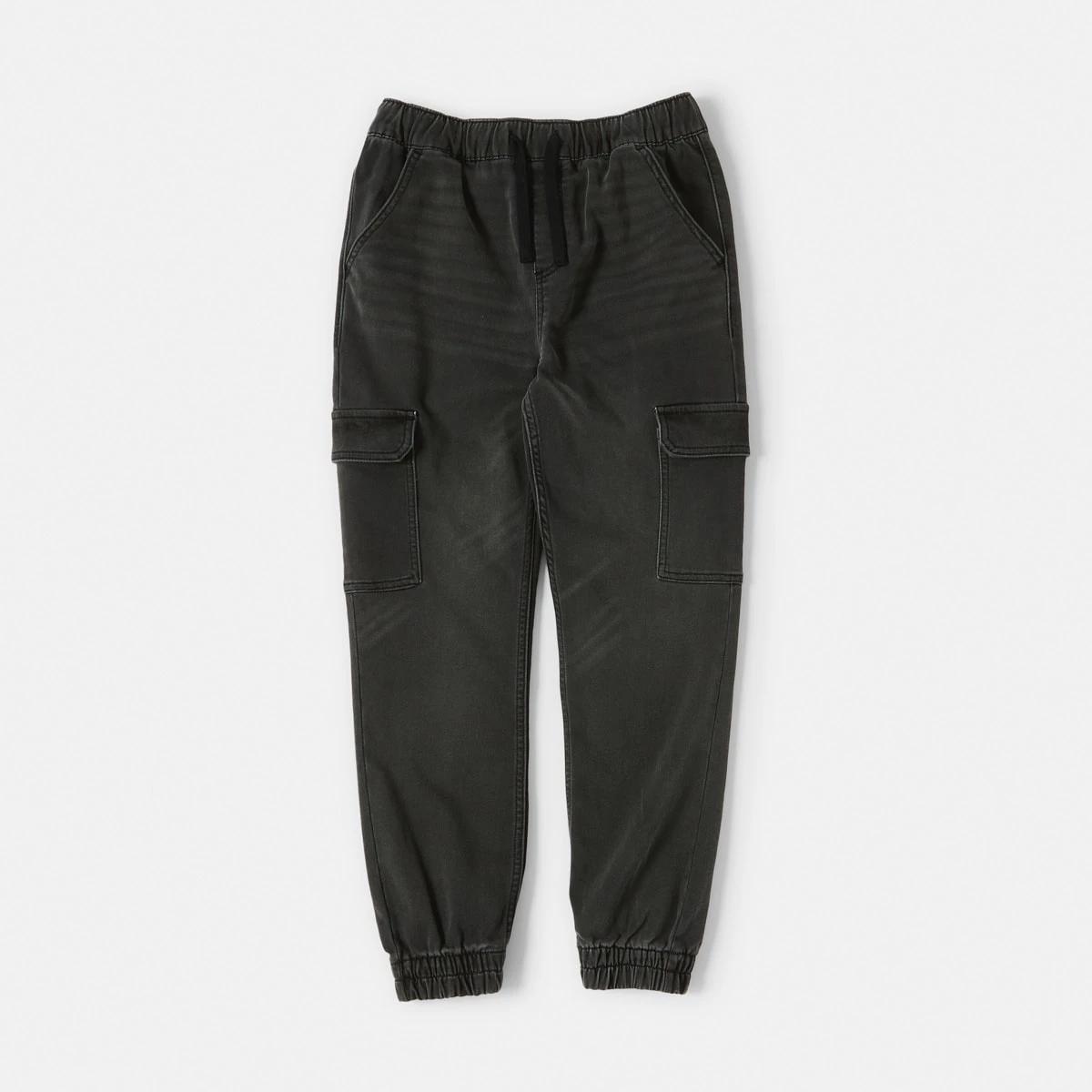 8 Denim Cargo Joggers Black Wash, 8 of 9