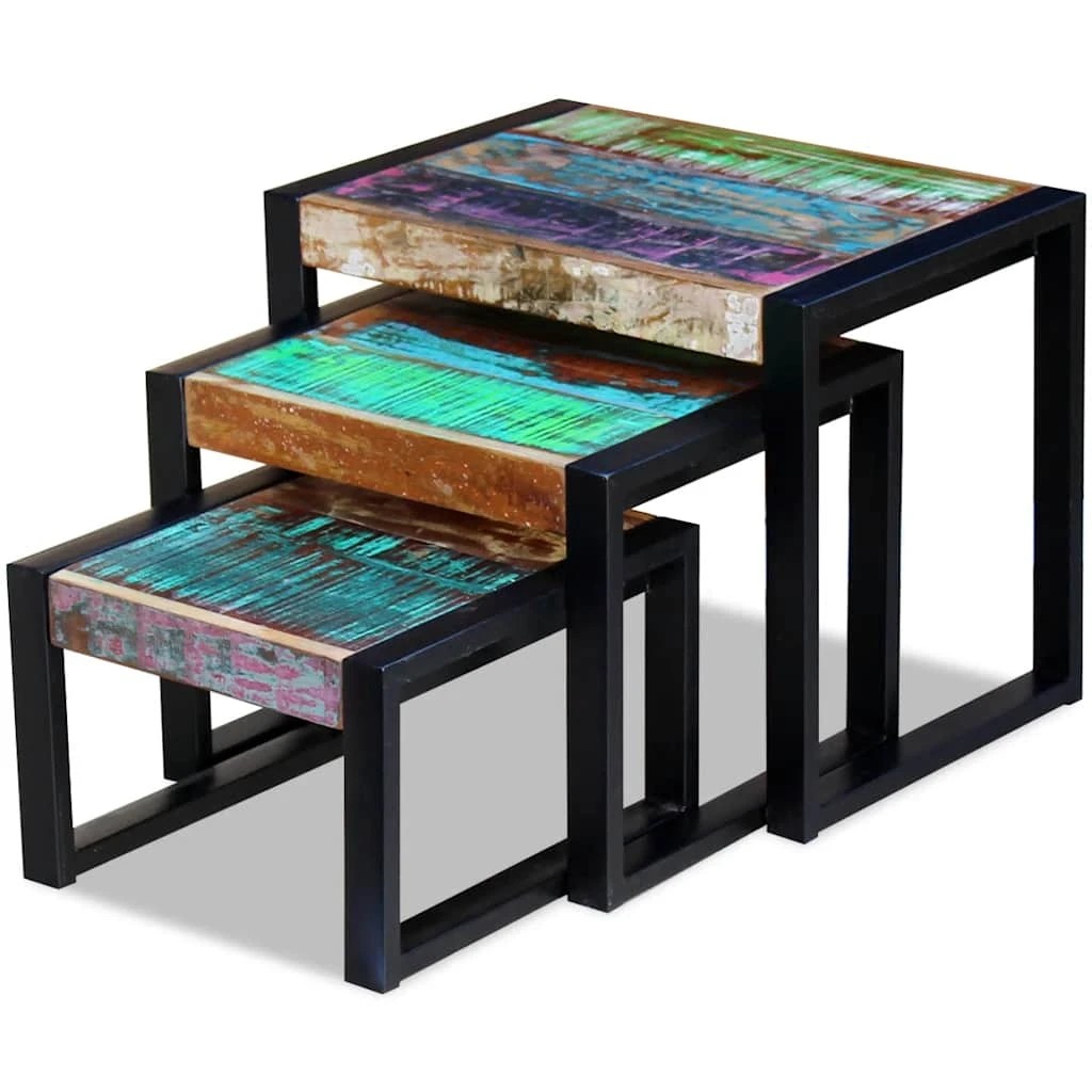 8 Vidaxl Side Table Wooden Side Table - Multi, 8 of 10
