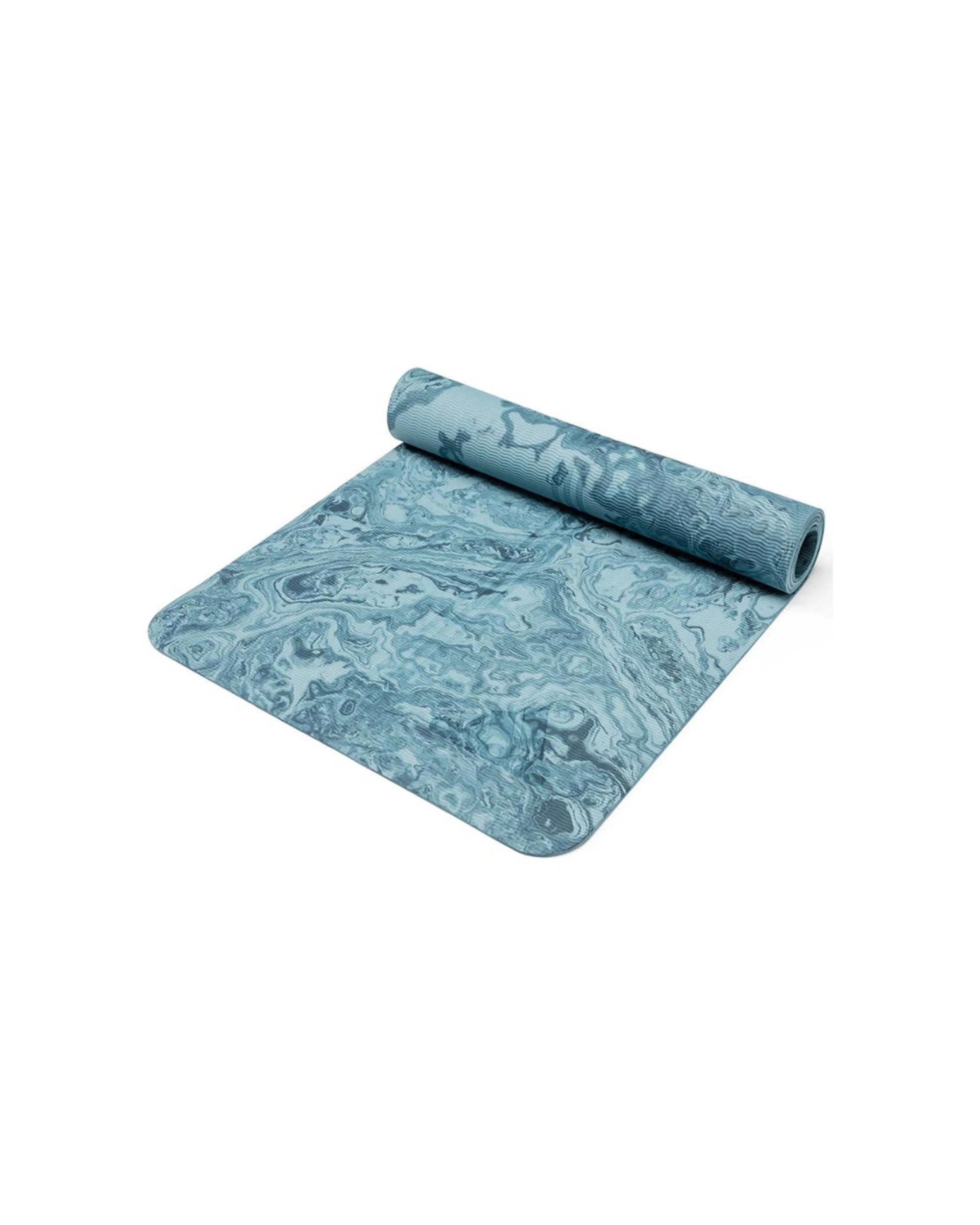 1 Adidas Premium 5mm Camo Yoga Mat Non-Slip Lightweight TPE With Carry String - Blue, 1 of 5