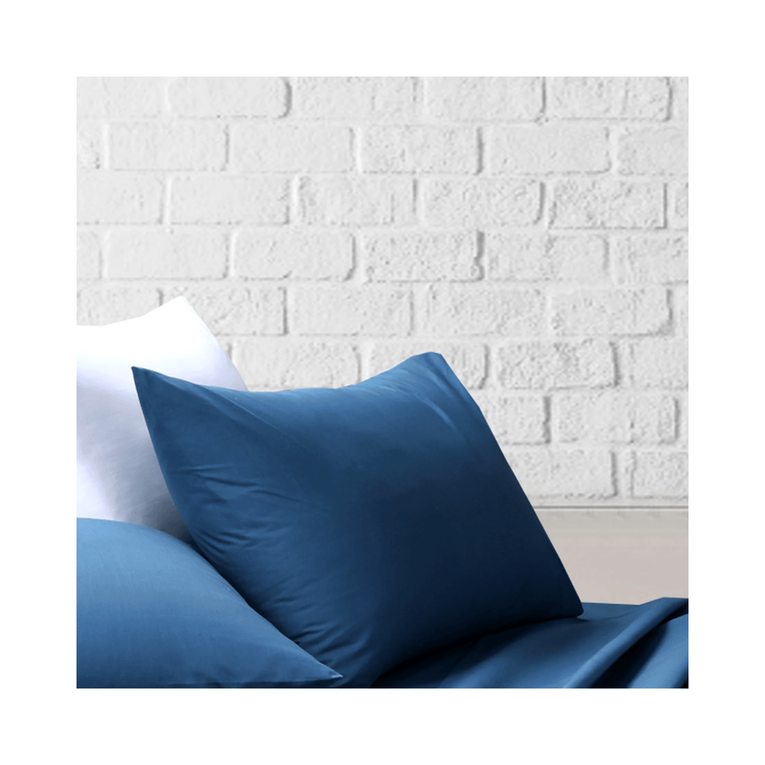 2 Amsons Mid Night Blue Queen Sheet Set – 180TC Cotton/Poly Fitted, Flat &amp; 2 Pillowcases - Blue, 2 of 7