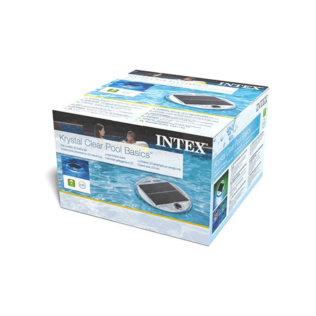 2 INTEX Solar Powered LED Floating Light For Above Ground Pool Auto On-Off - Blue, 2 of 5