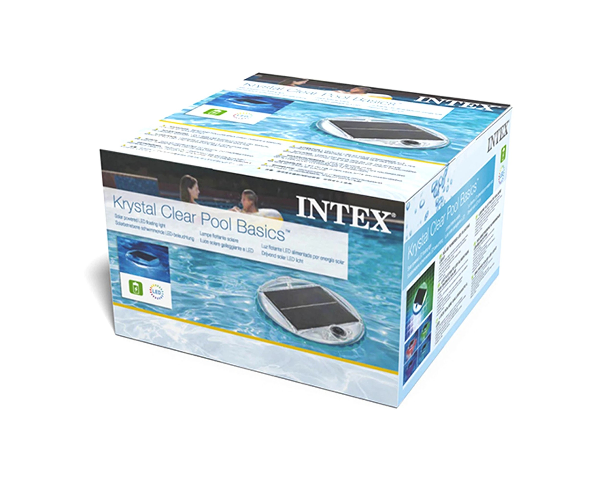2 INTEX Solar Powered LED Floating Light For Above Ground Pool Auto On-Off - Blue, 2 of 5