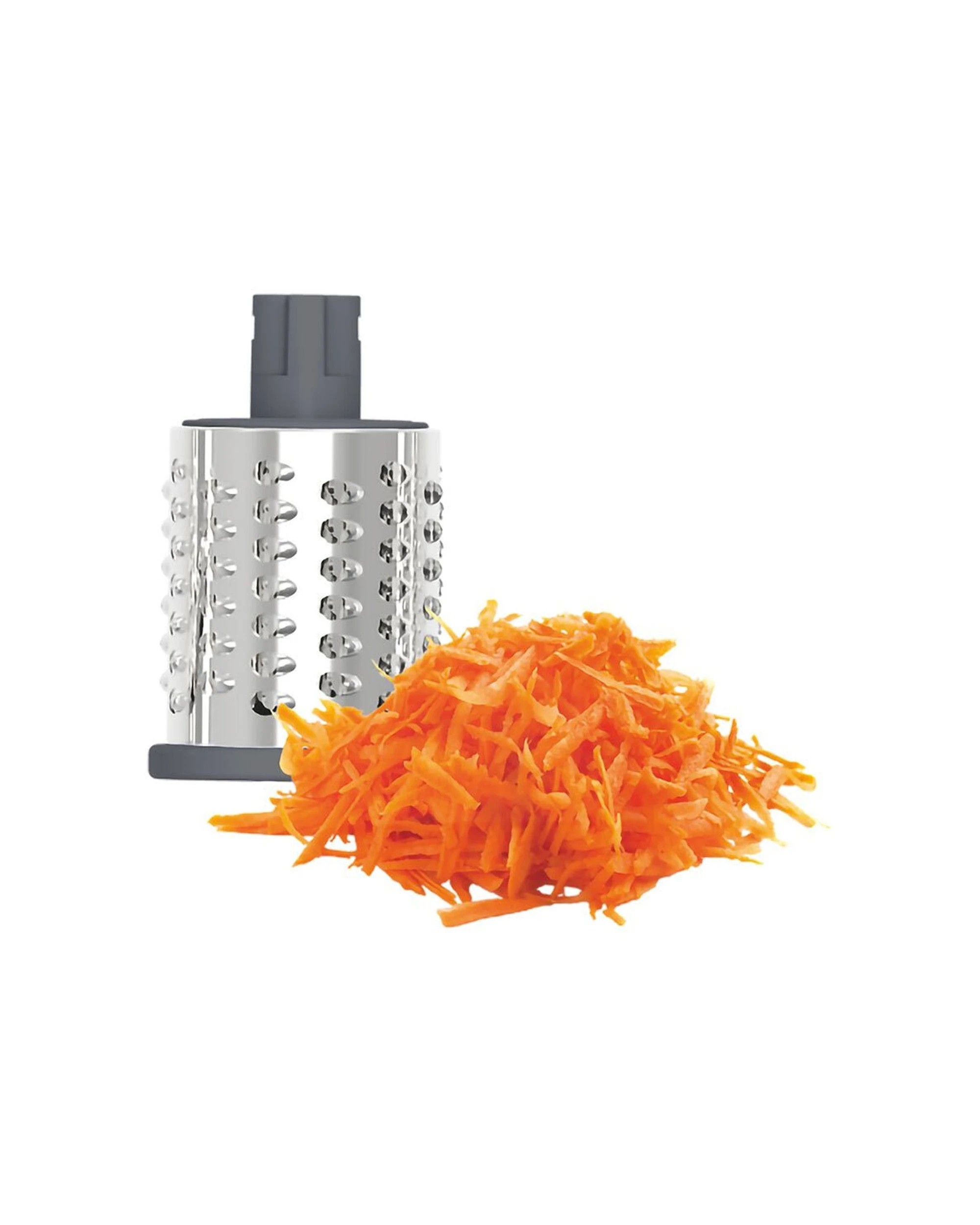 4 Appetito 3 Blade Drum Grater With Lockable Suction Base Kitchen Utensil - White, 4 of 7
