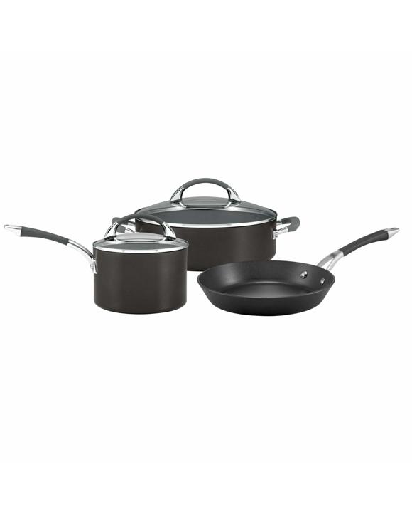 Anolon Endurance+ Nonstick Induction 3 Piece Cookware Set - Black