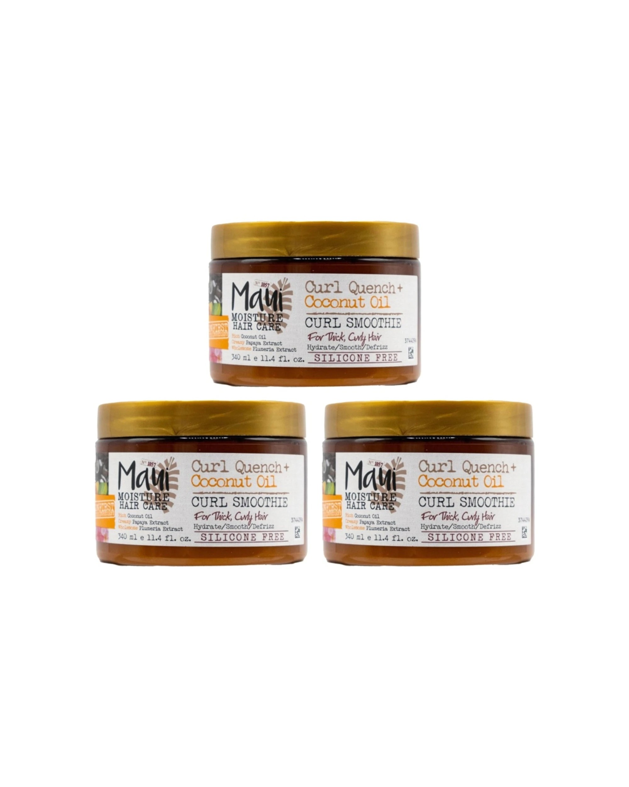 1 Maui Moisture 3PK Smoothie Curl Thick Curly Hair Styling Tub 340ml Coconut - Multi, 1 of 5