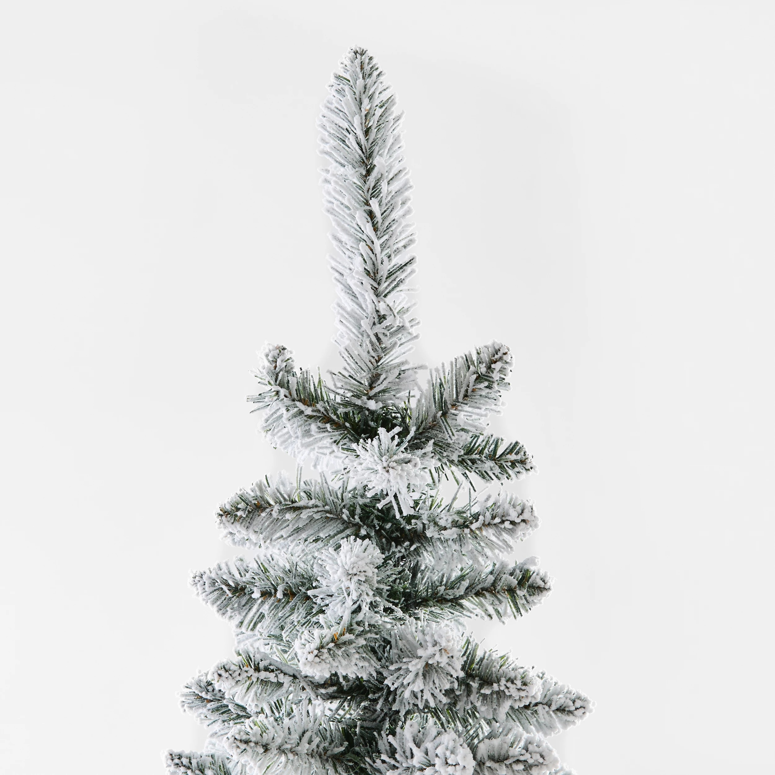 5 1.82m (6ft) Flocked Slim Prelit Christmas Tree, 5 of 7