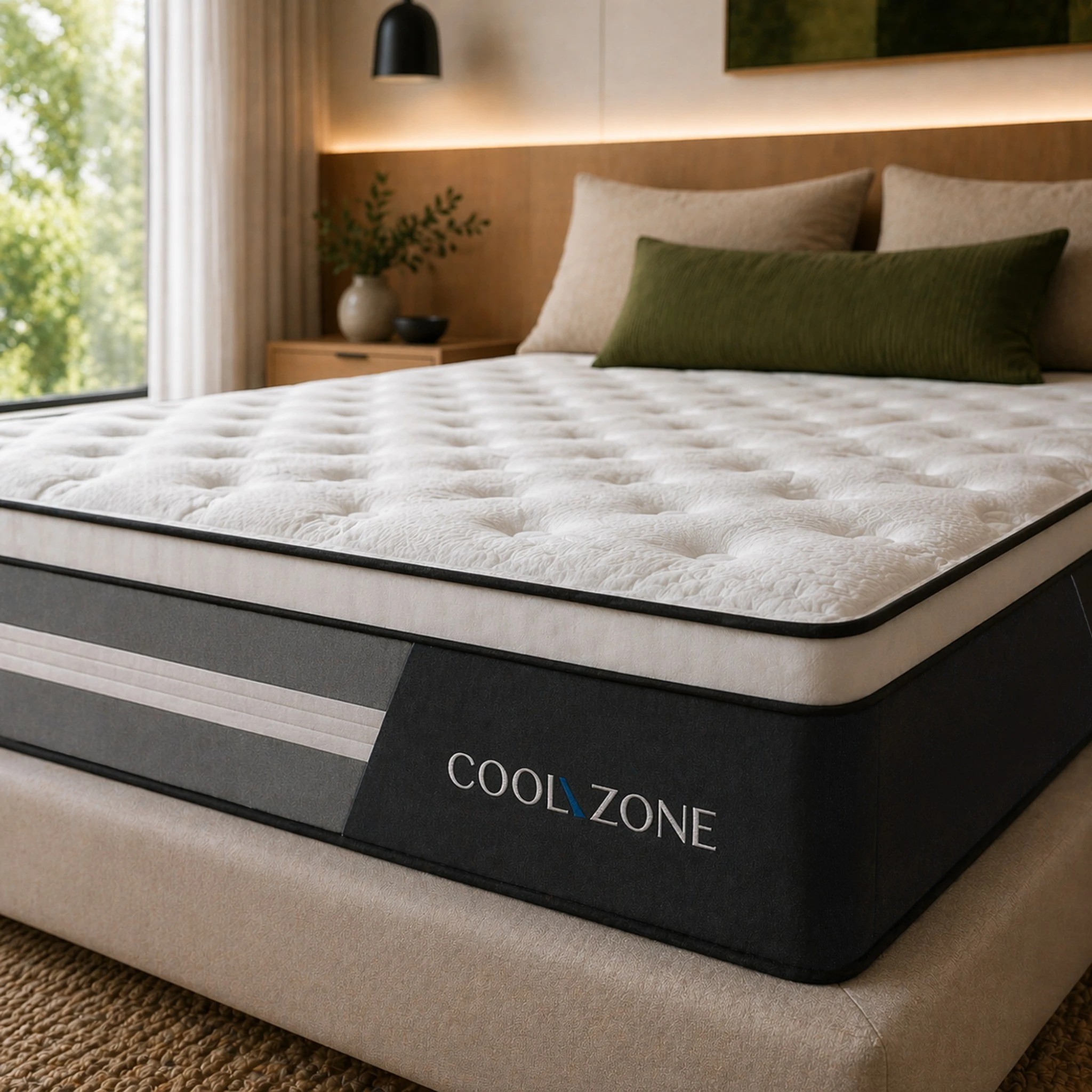 3 Royal Comfort Cool Zone Euro Top Pocket Spring Mattress Medium-Firm 30cm Tencel - Single Bed - White, 3 of 3