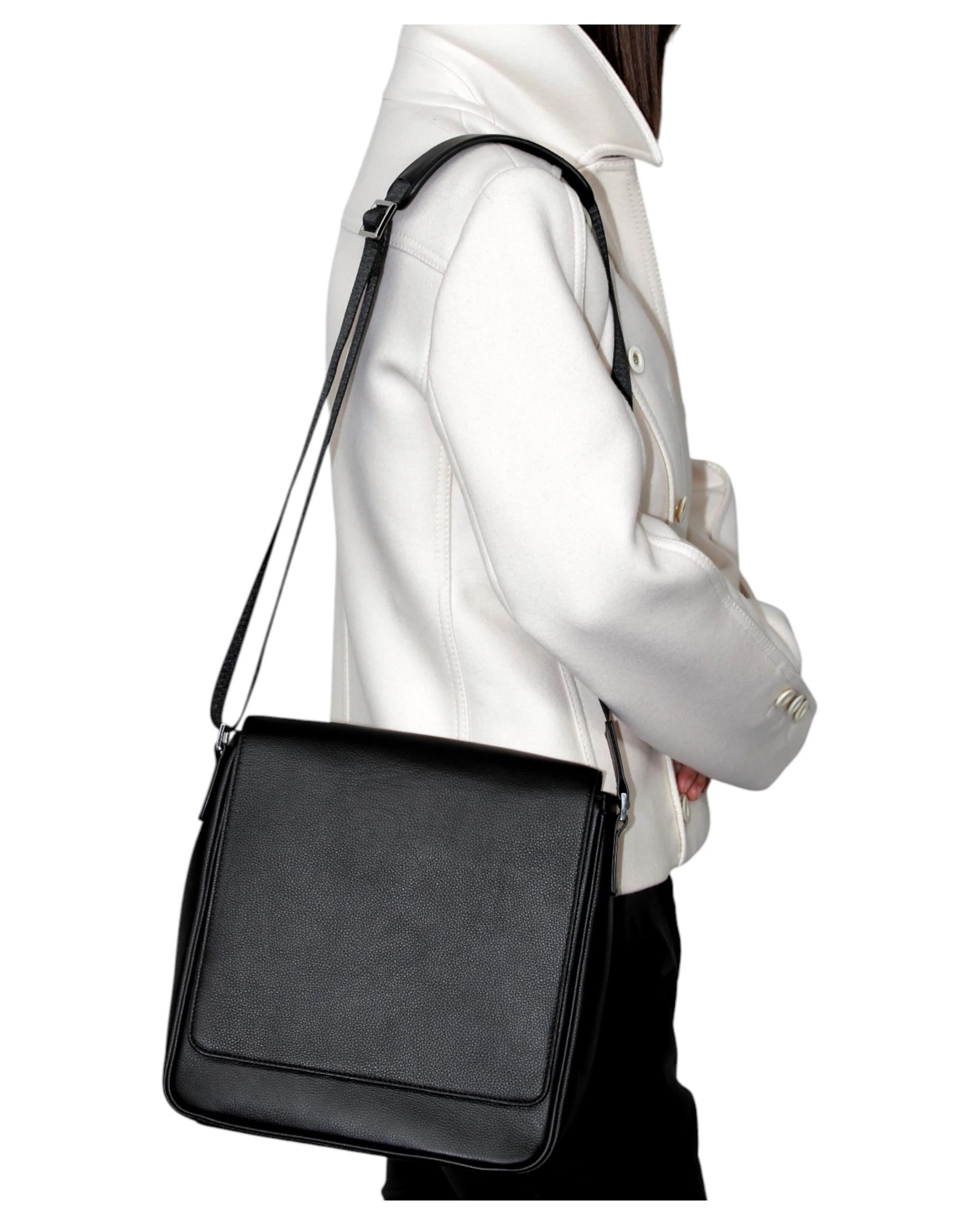 3 VKY Mateo Pride Leather Messenger Shoulder Bag Handbag BLACK/RAINBOW, 3 of 7