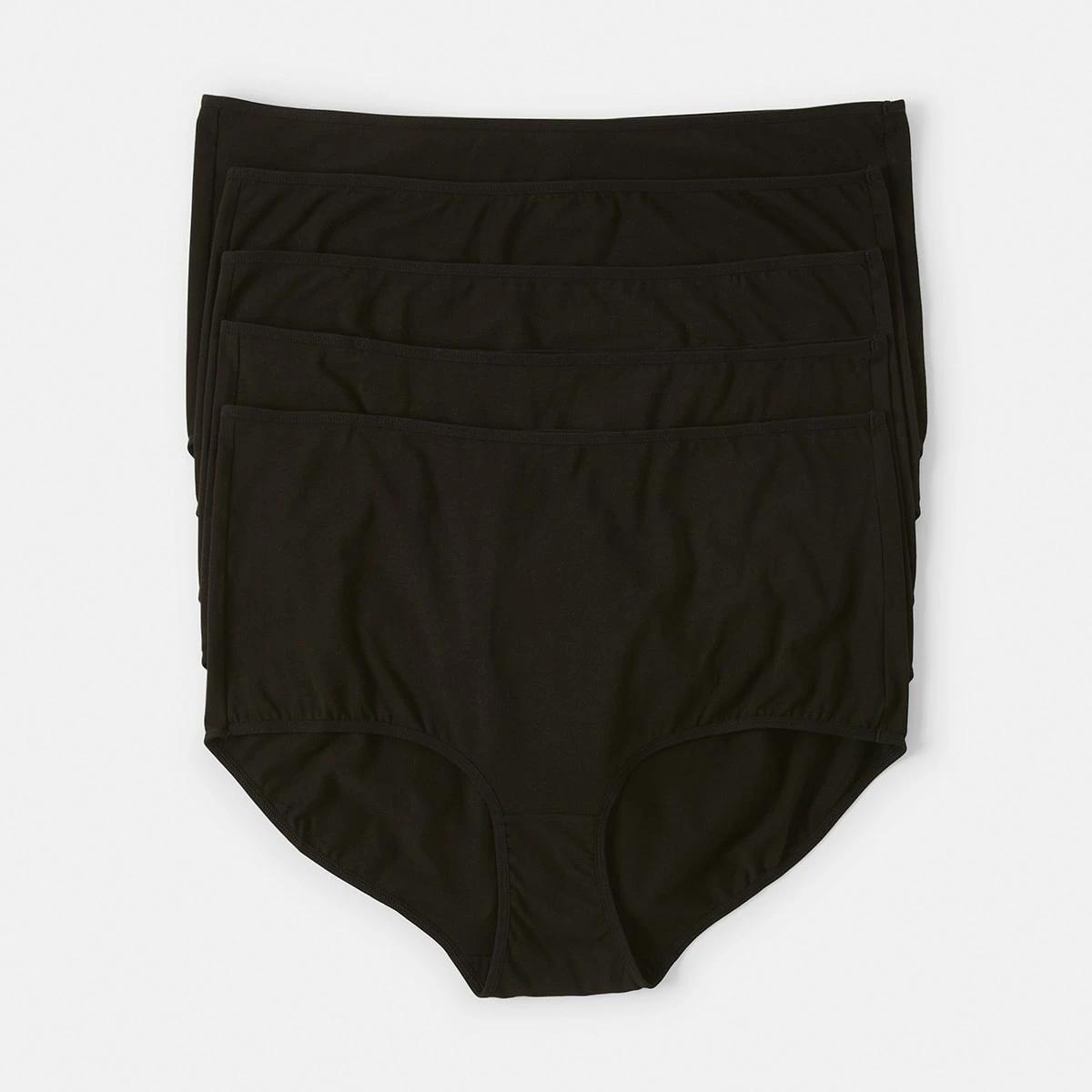 1 5 Pack Curve Cotton Stretch Full Briefs Black, 1 of 6