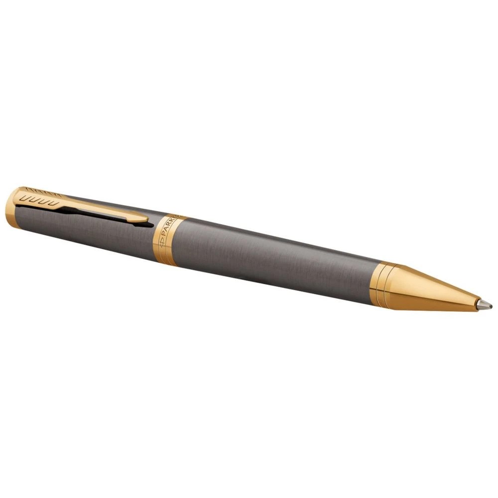 2 Parker Ingenuity Ballpoint Pen Medium Grey Gold, 2 of 3
