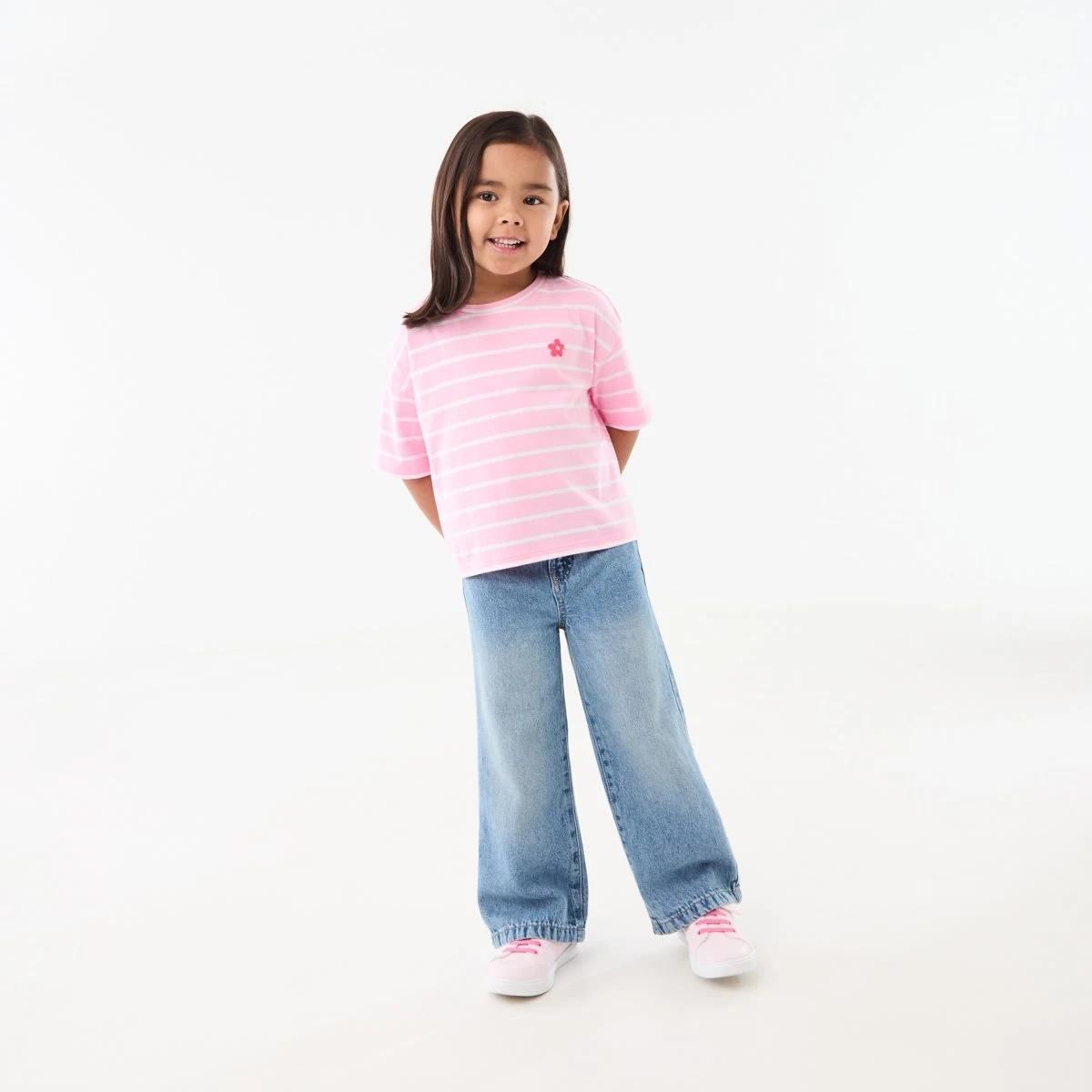 5 Short Sleeve Stripe T-shirt Pnk Stripe, 5 of 8