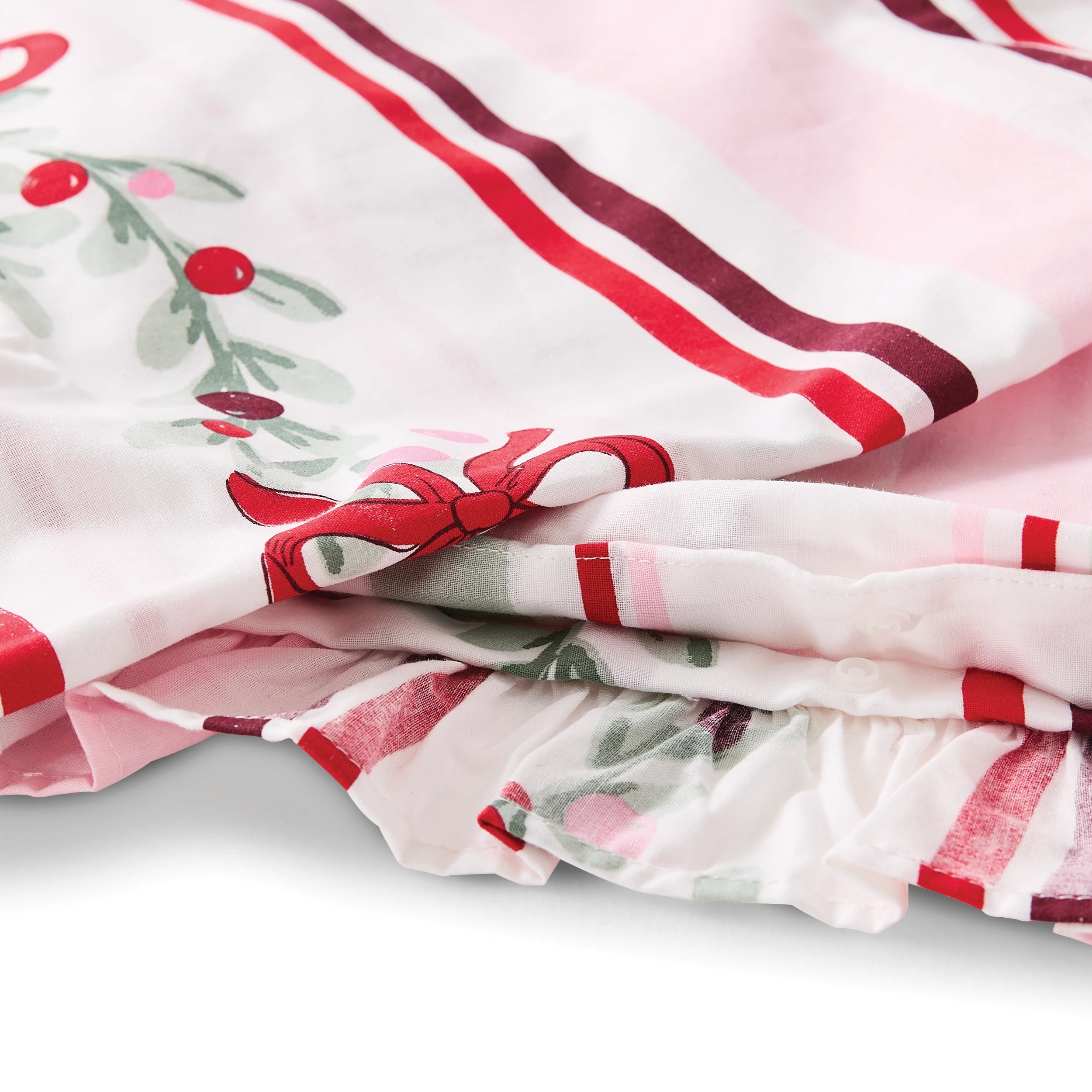 5 Festive Floral Cotton Rich Reversible Quilt Cover Set - King Bed, 5 of 7