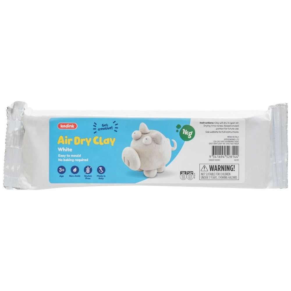 1 Kadink Air Drying Clay 1kg White, 1 of 6