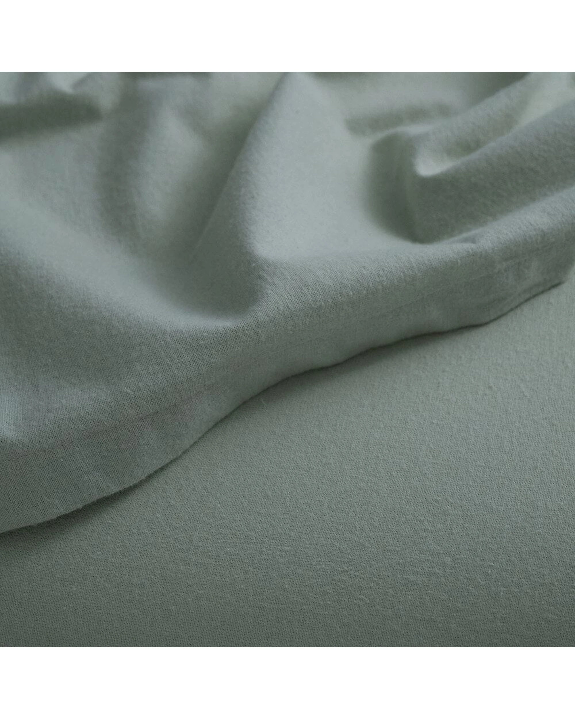 2 Canningvale Cozi Cotton Flannelette Fitted Sheet With Pillowcase Set Mineral - Queen Bed - Green, 2 of 5