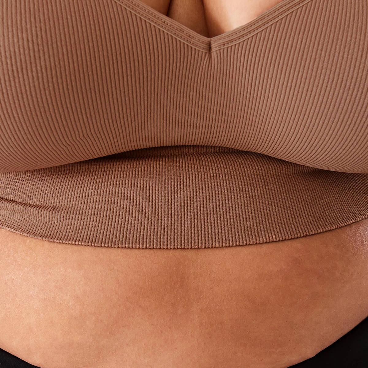 6 Full Figure Wirefree Seamfree T-Shirt Bra SOFT CLAY, 6 of 6