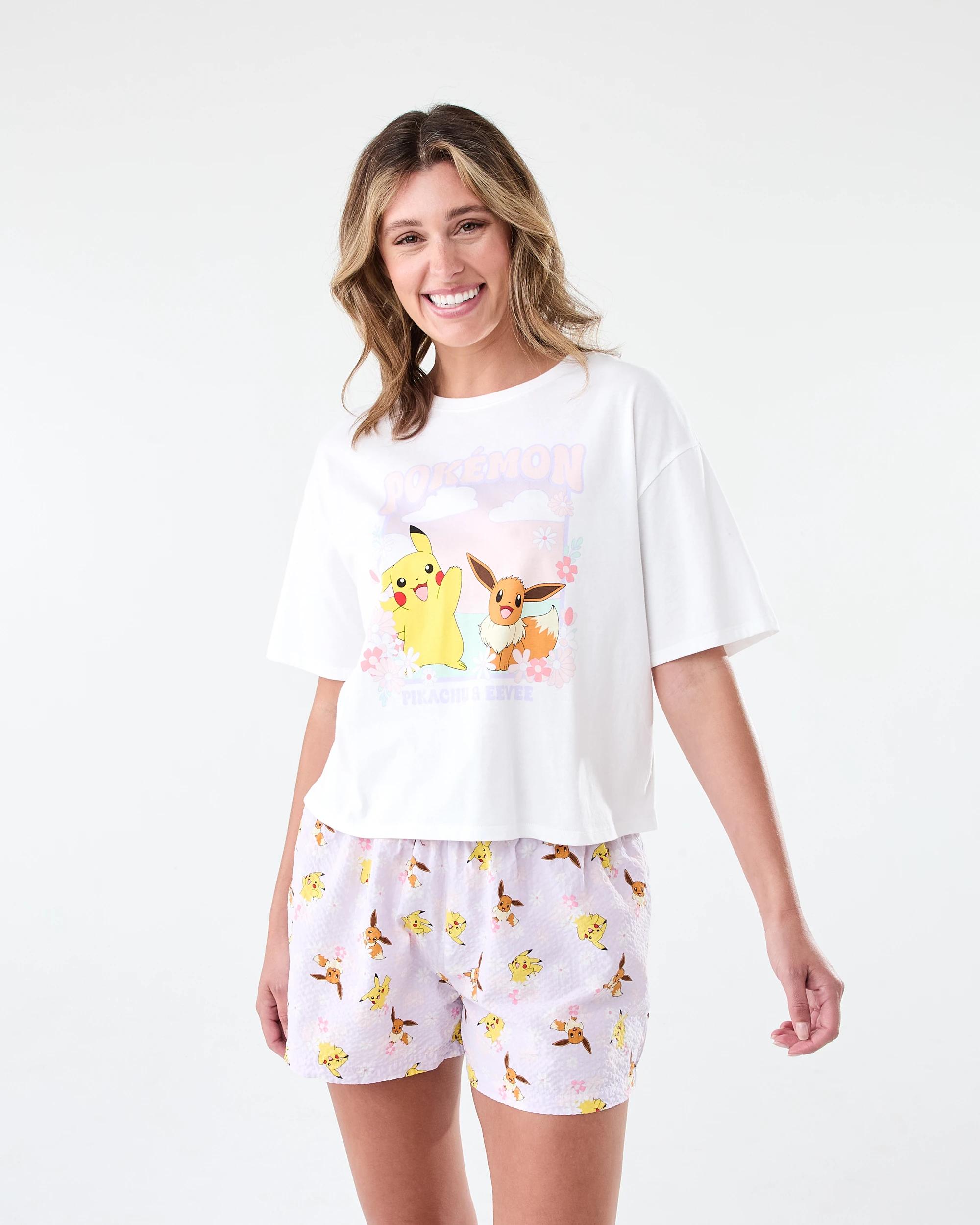 1 Pokemon License Knit Top and Woven Shorts Pyjama Set Pokemon, 1 of 8