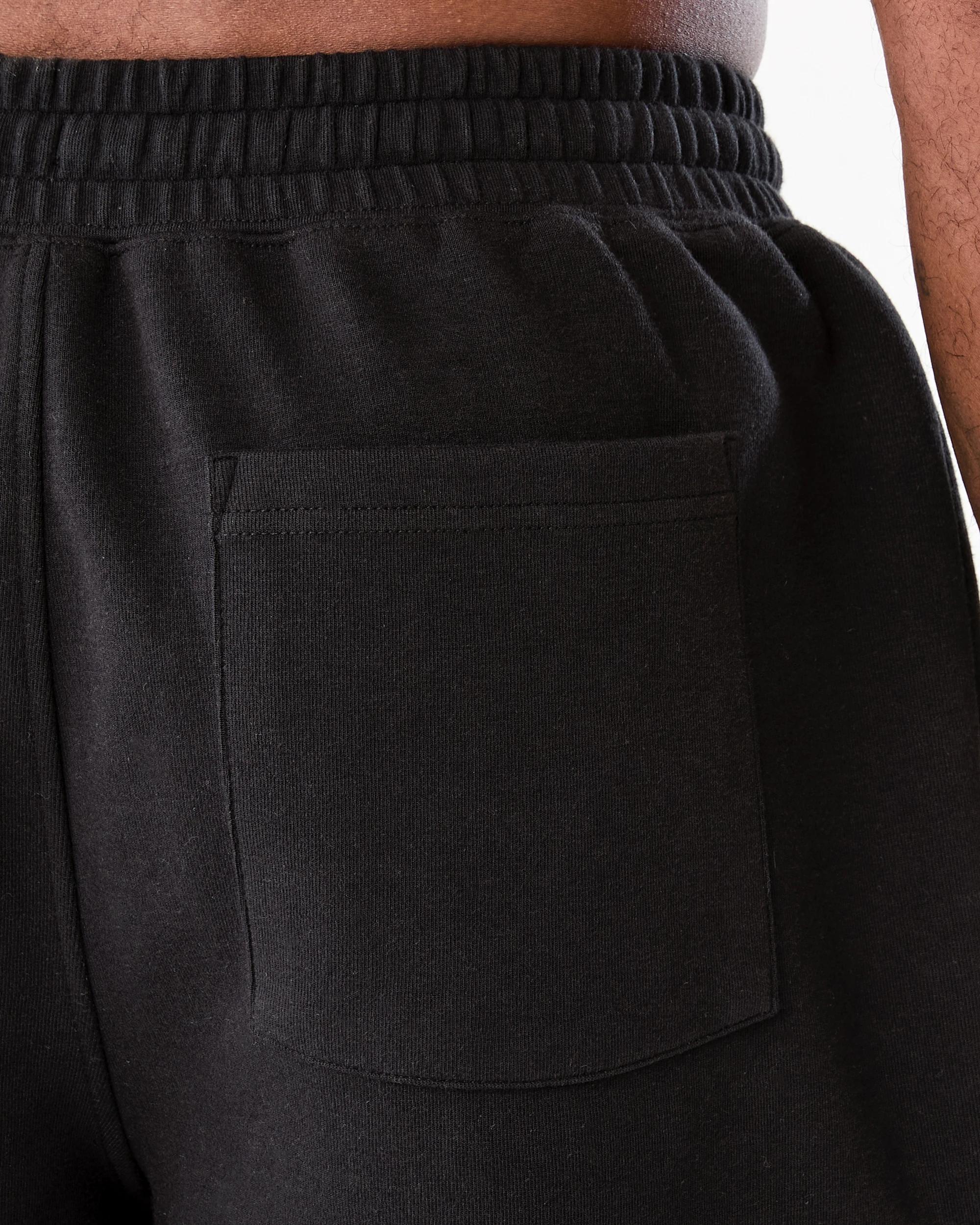 4 Elastic Waist Interlock Knit Shorts Black, 4 of 7