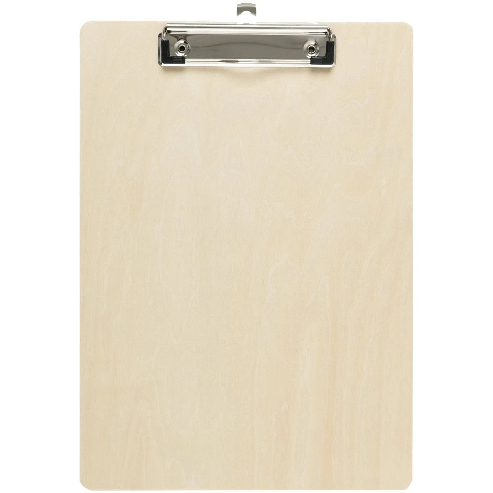 2 J.Burrows A4 Clipboard Natural Wood, 2 of 2